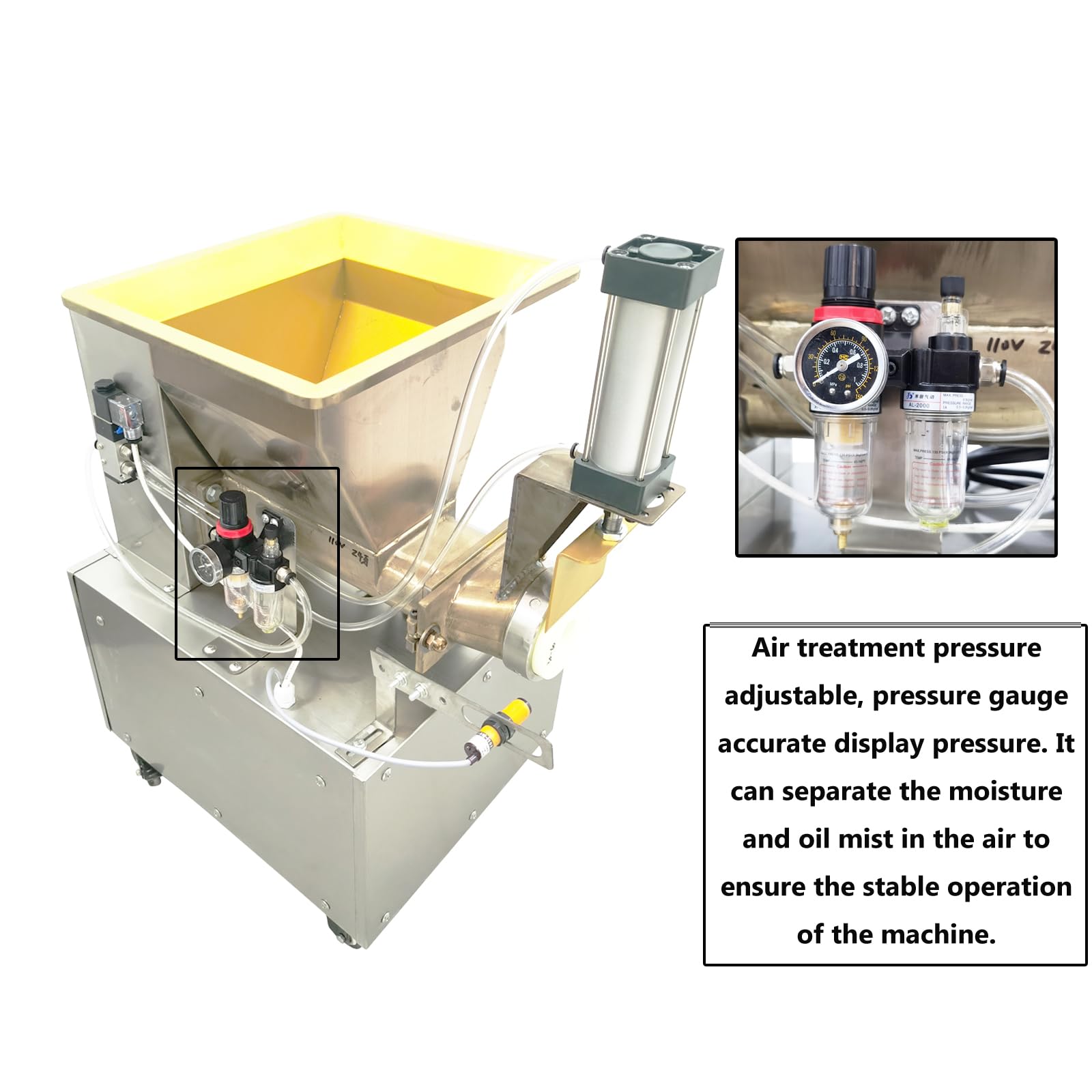 Electric Dough Divider Rounder Machine - Hydraulic Dough Ball Cutter (0.03oz-17.6oz) for Bakery & Pizza Dough | Commercial Bakery Equipment 110V | Perfect for Pizzerias, Bakeries & Home Baking