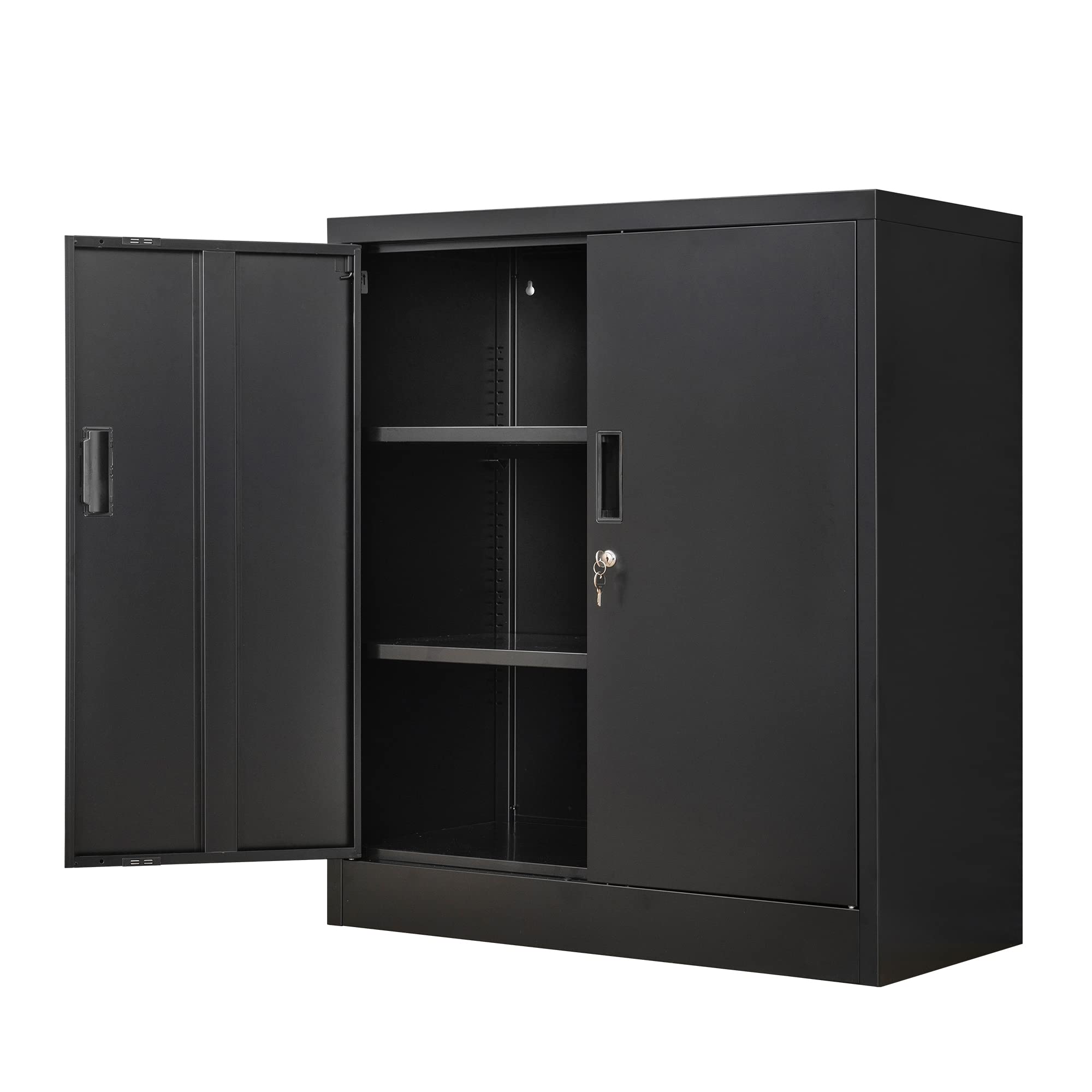 Heavy Duty Metal Storage Cabinet with Lock & Adjustable Shelves - 36.2