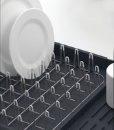 Stainless Steel Extendable Dish Rack - Adjustable Kitchen Counter Drying Rack for Plates, Bowls & Utensils - Space Saving Solution for Small Kitchens & Apartments - Perfect for Dishwashing, Drying & Organizing