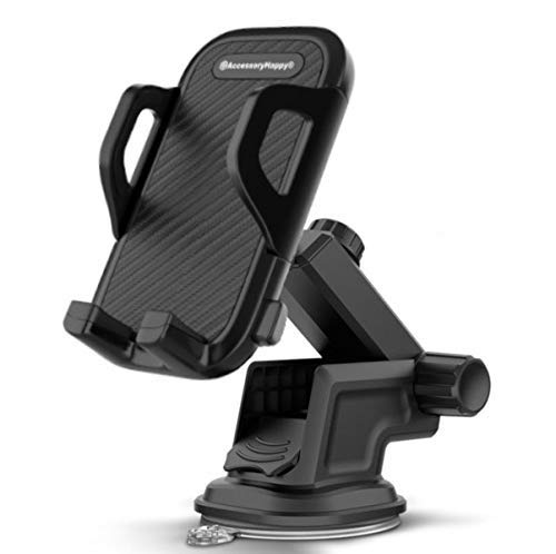 Universal Adjustable Multi-Angle Cell Phone Holder for Car Dashboard, Office Desk & Windshield - Compatible with iPhone 11, Galaxy & All Smartphones - Perfect for Driving, Video Calls & Hands-Free Use