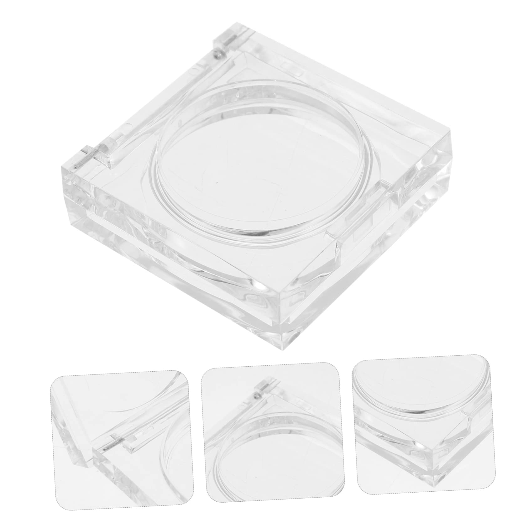 14pcs Clear Blush & Eyeshadow Empty Palette Box - Travel-Friendly Makeup Organizer with Lid, Transparent Plastic Storage Case for Eyeshadow, Blush, Highlighter - Perfect for Makeup Artists, Travel & Home Use