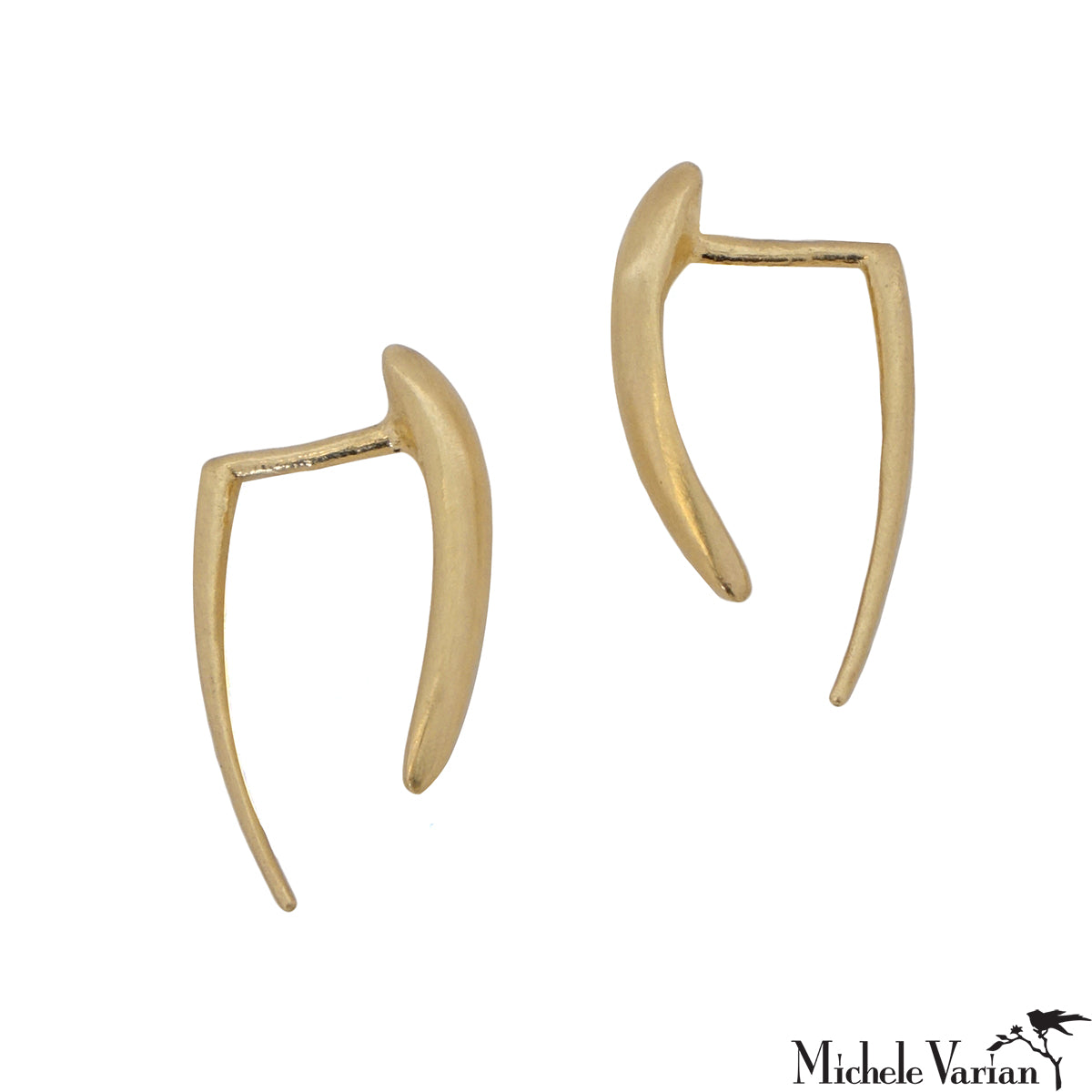 Gold Tusk Earrings for Women - African Tribal Style Statement Earrings - Perfect for Festivals, Parties & Boho Fashion