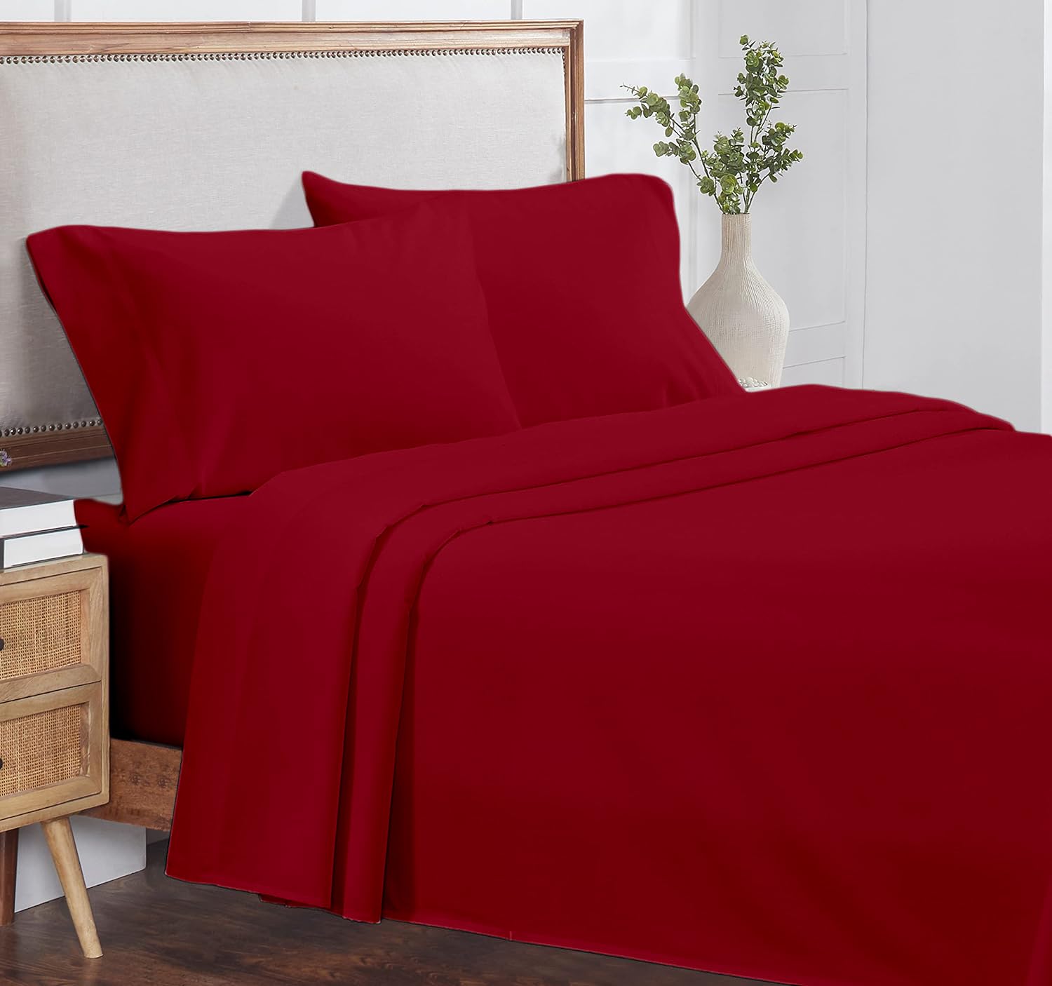 4Pc California King Size Sheet Set - 100% Organic Cotton, 800 Thread Count, Soft & Breathable Luxury Sheets with 8-12