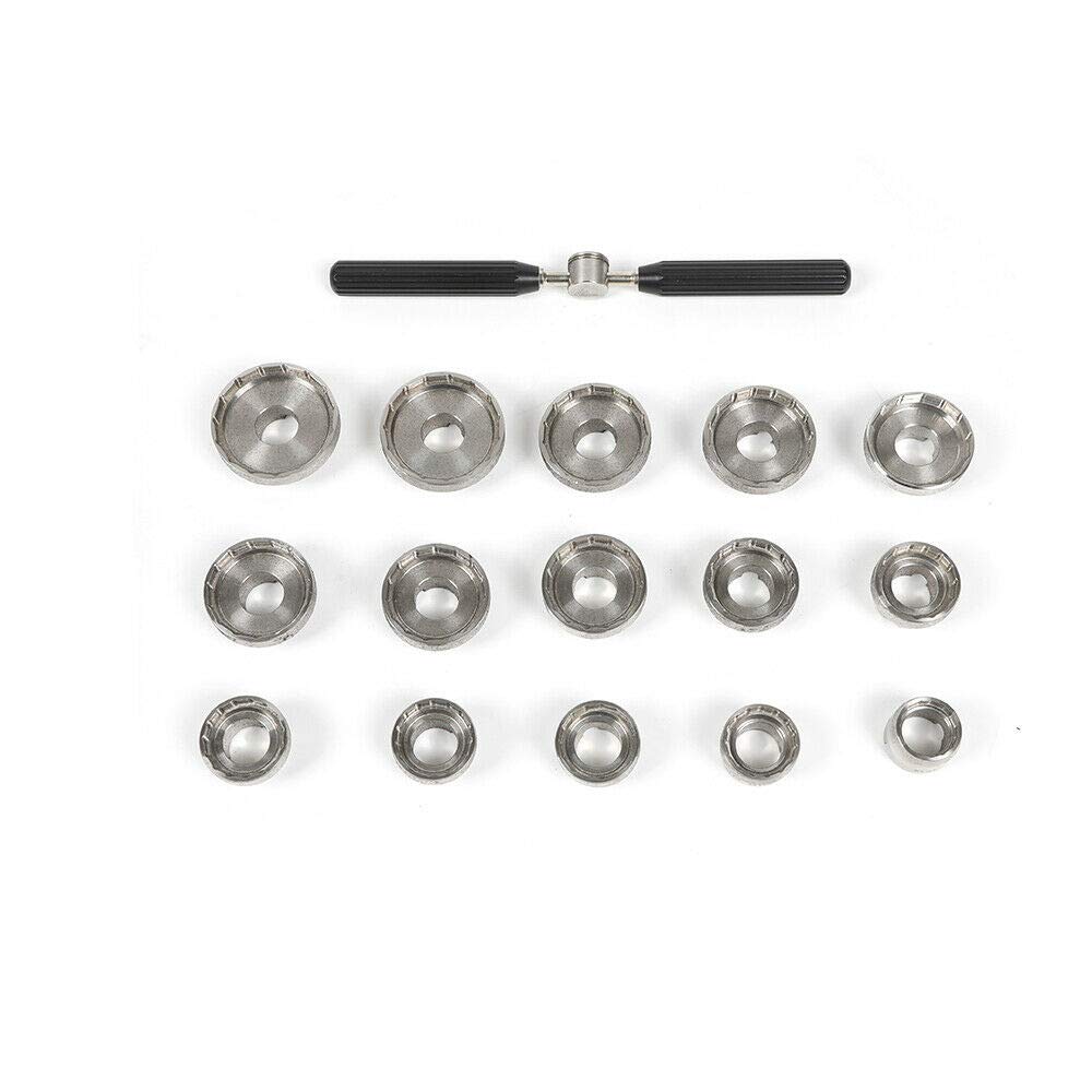 15-Piece Watch Back Cover Opener Kit - Professional Watch Case Removal Tool Set with Multiple Die Sizes for Breitling & Other Luxury Watches - Perfect for Watchmakers, Jewelers & DIY Watch Repair at Home or Workshop
