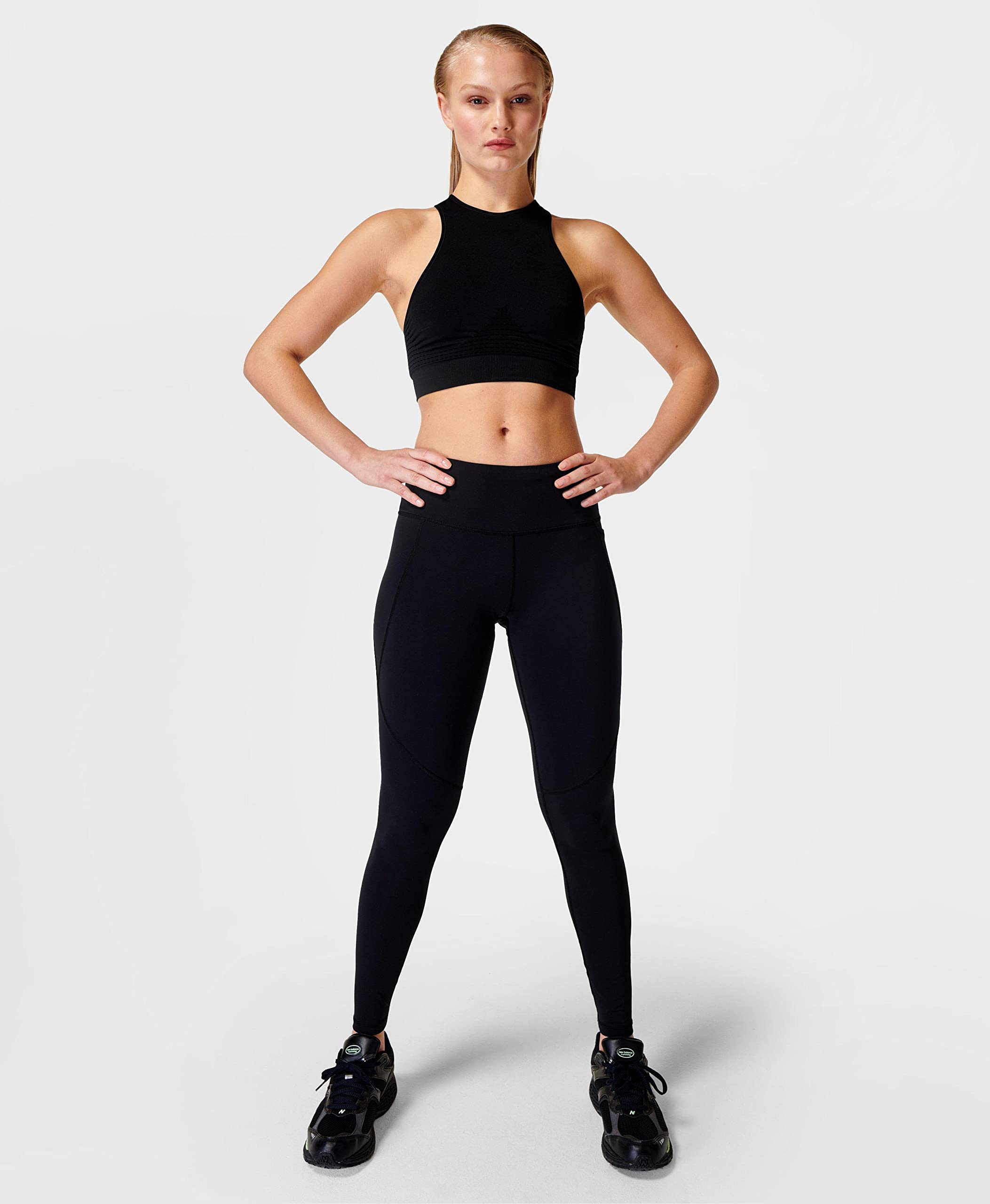Sweaty Betty Women's High-Waisted Power Workout Leggings - Black | Moisture-Wicking & Squat-Proof Yoga Pants for Gym, Running & Fitness Training