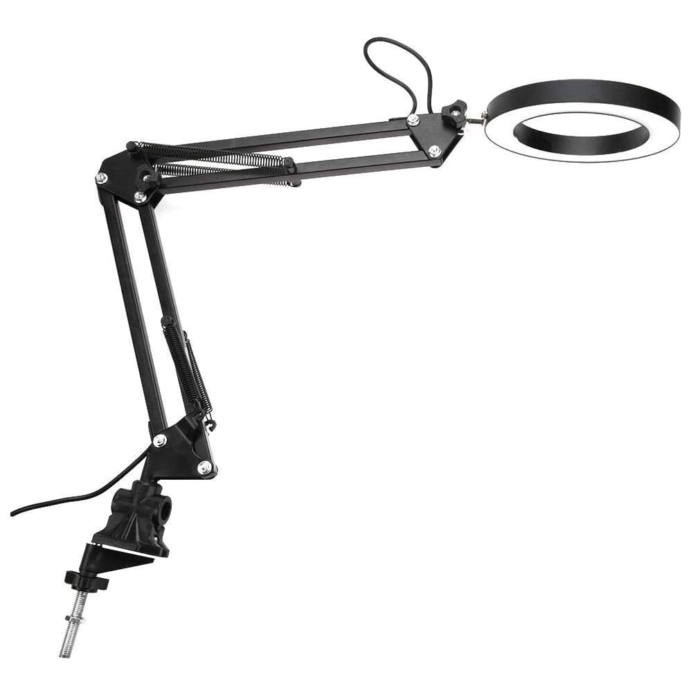 Valentine's Day Flexible LED Desk Lamp - Adjustable Black Table Light for Makeup, Manicure & Eyebrow Tattoo Artists | Perfect for Salon, Home Office & Beauty Studio Lighting
