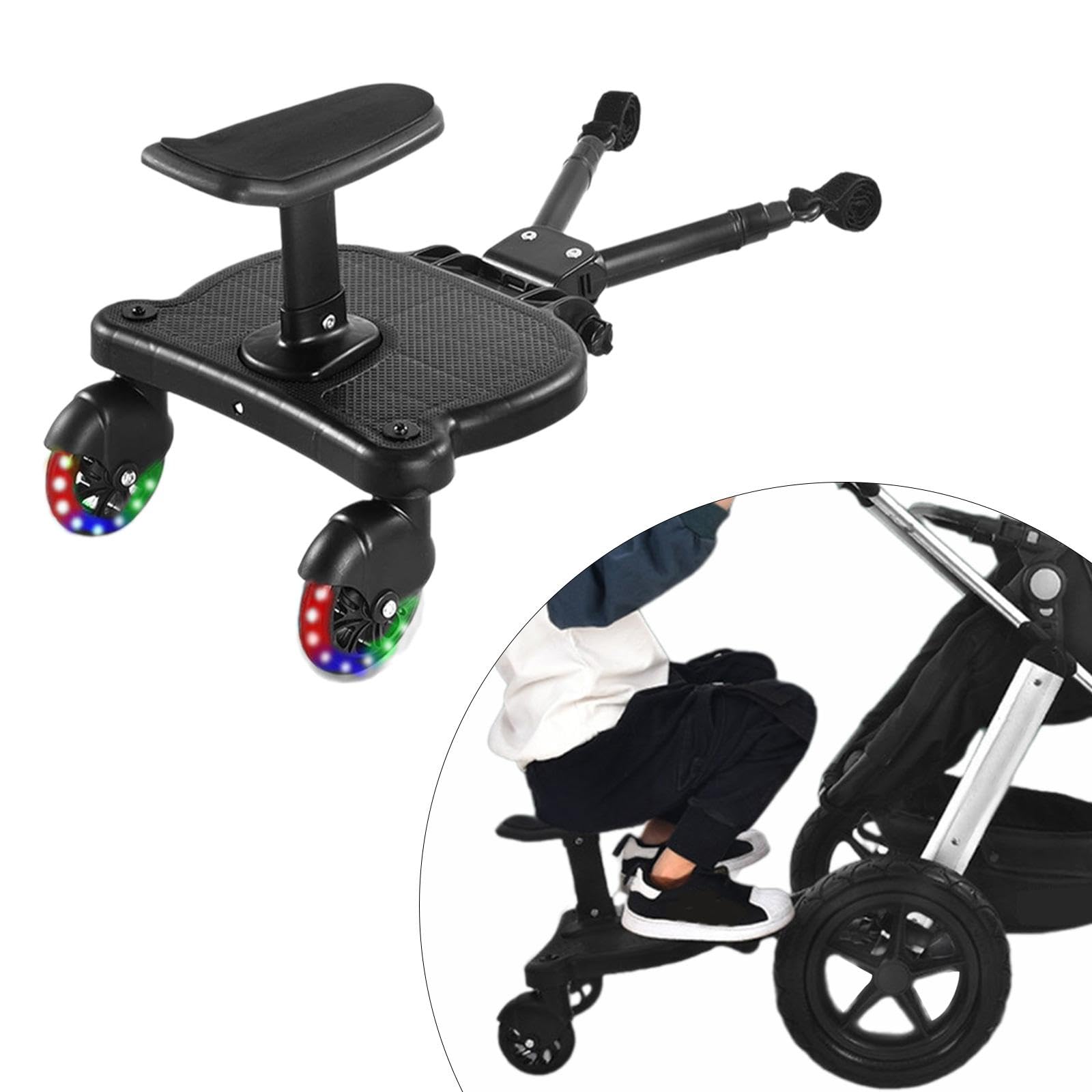 Universal Stroller Board - Ride-On Attachment for Most Strollers | Toddler Standing Platform | Perfect for Shopping, Travel & Family Outings