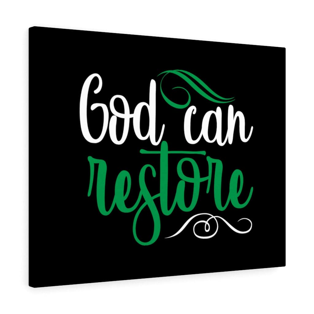 Christian Wall Art - God Can Restore Bible Verse Print - Ready to Hang Scripture Decor for Home, Church & Office - Inspirational Gift for Weddings, Baptisms & Housewarmings