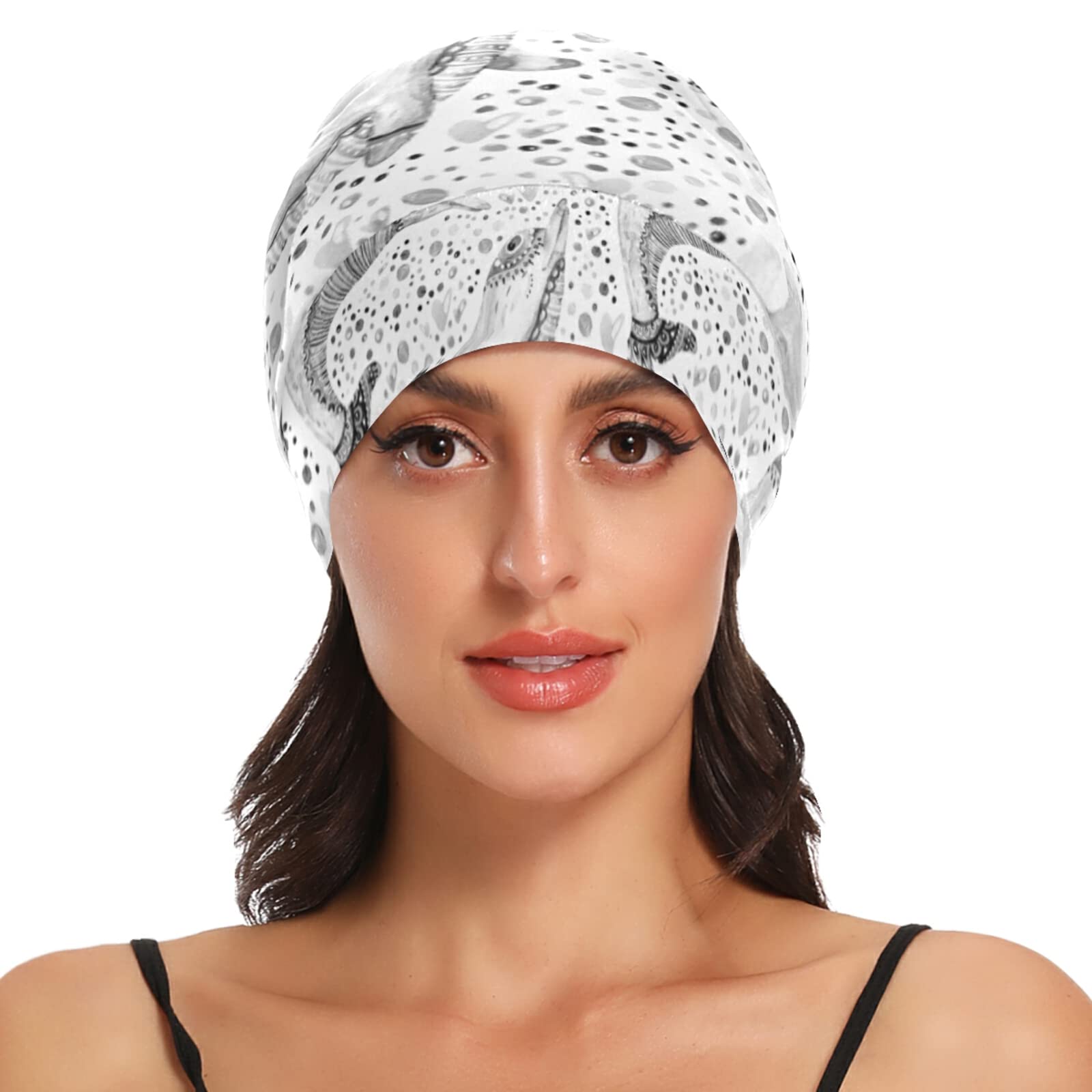 Slouchy Beanie Sleep Cap - Lightweight & Cozy Night Cap for Women & Men - Soft Head Cover for Sleeping, Travel & Cold Weather