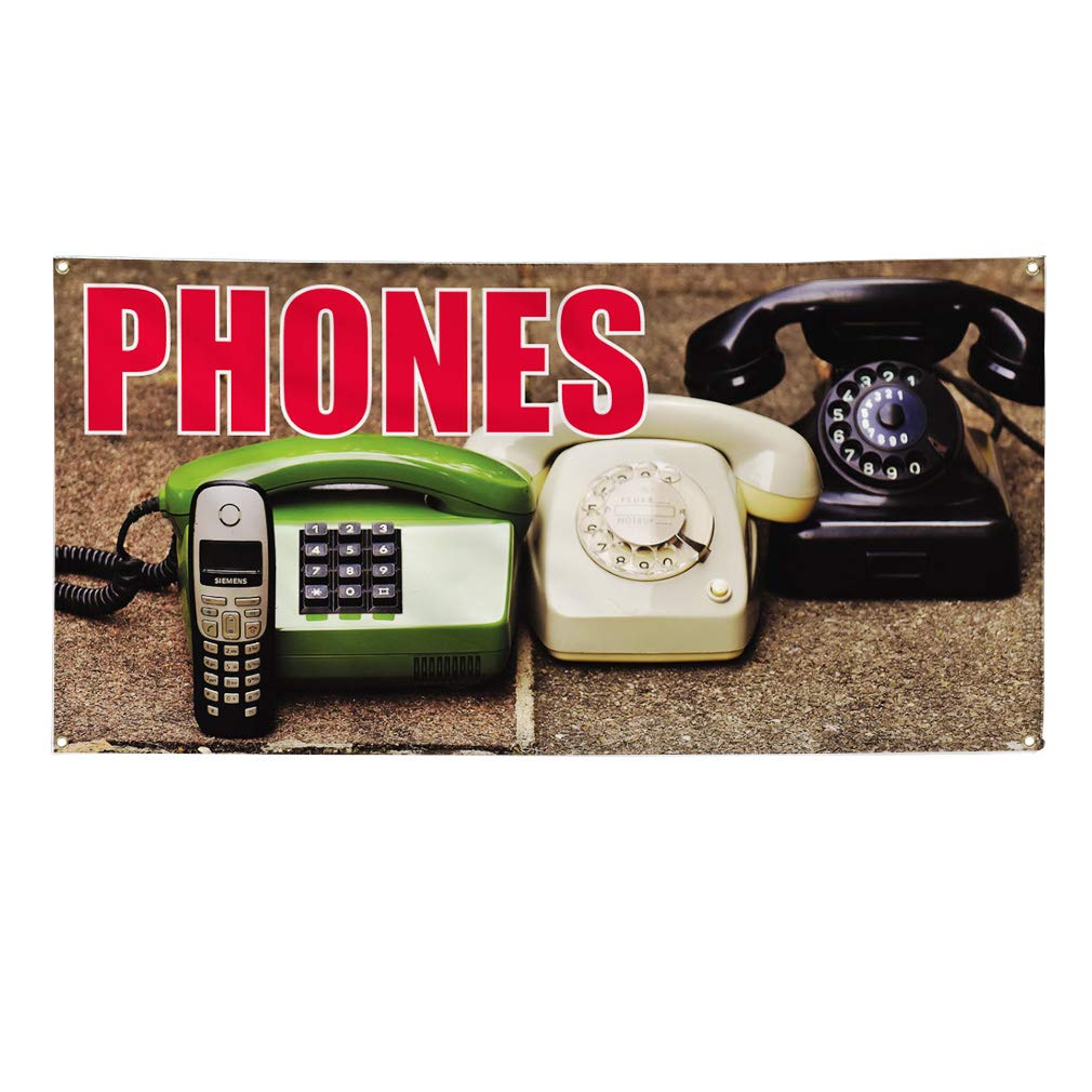 Durable 48x96 Inches Vinyl Banner with 8 Grommets - Weatherproof Outdoor Advertising Sign for Retail, Industrial & Yard Use | Multiple Sizes Available for Phones & Events