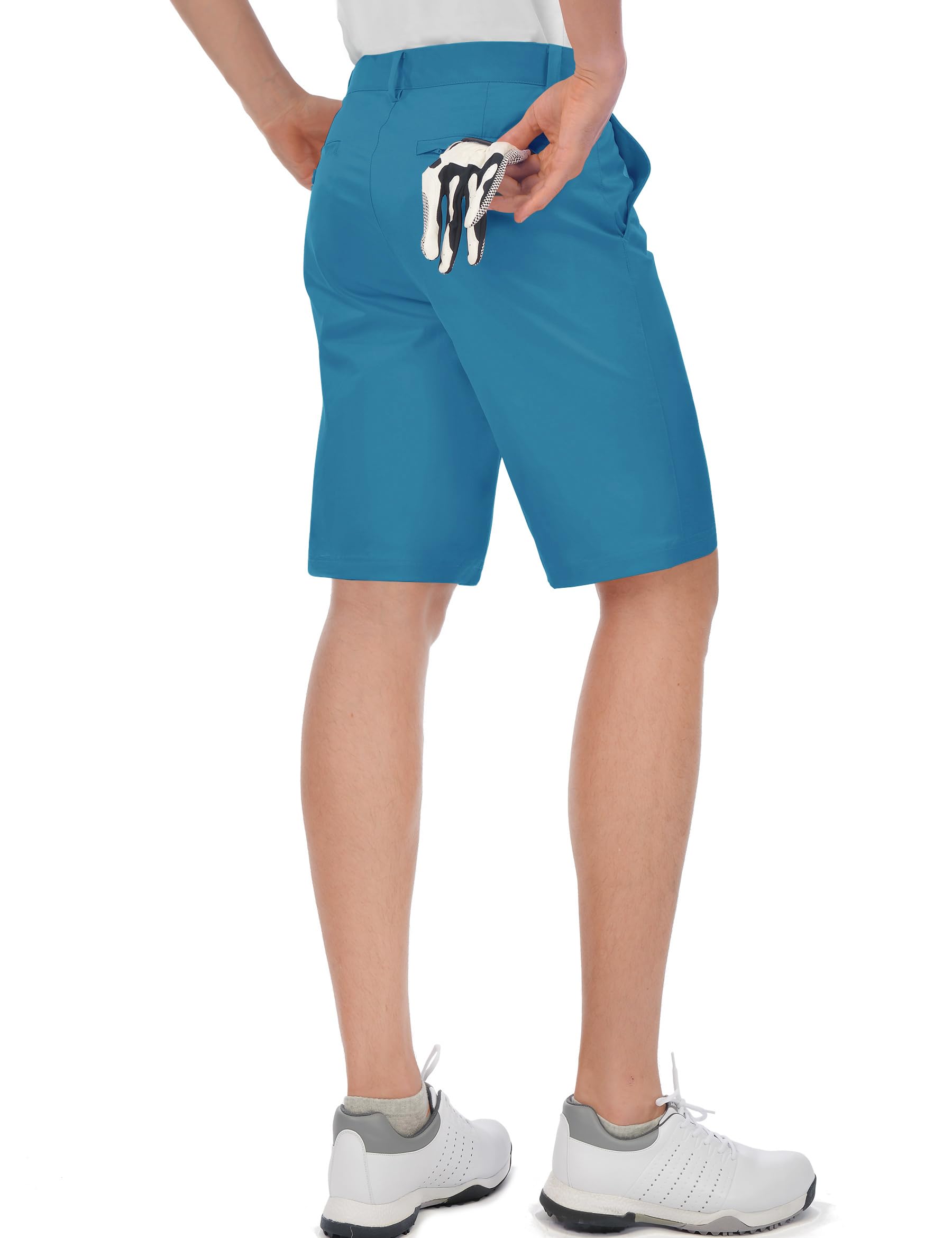 Men's Stretch Quick-Dry Golf Shorts - Performance Tech Chino Shorts with Flat Front for Comfort & Mobility | Perfect for Golf, Casual Wear & Outdoor Activities