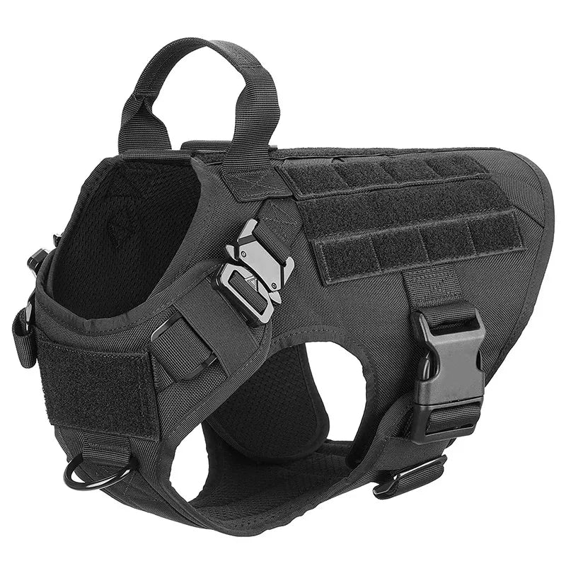 Premium Heavy Duty Tactical No Pull Dog Harness Kit - Adjustable Reflective Vest for Large Dogs - Perfect for Hiking, Training & Outdoor Adventures