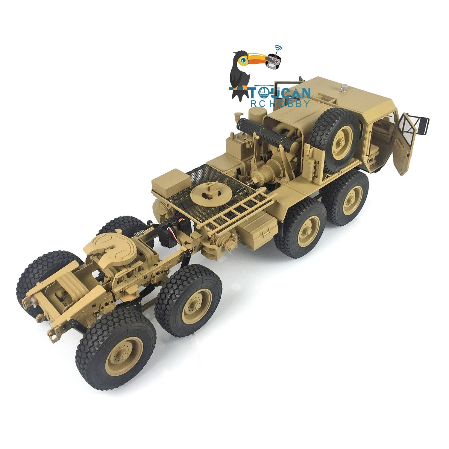 1/12 Scale US Stock HG P802 8x8 RC Military Truck - Metal Chassis, Sound & Light Effects - Remote Control Vehicle for Off-Road Adventure & Collectors Display