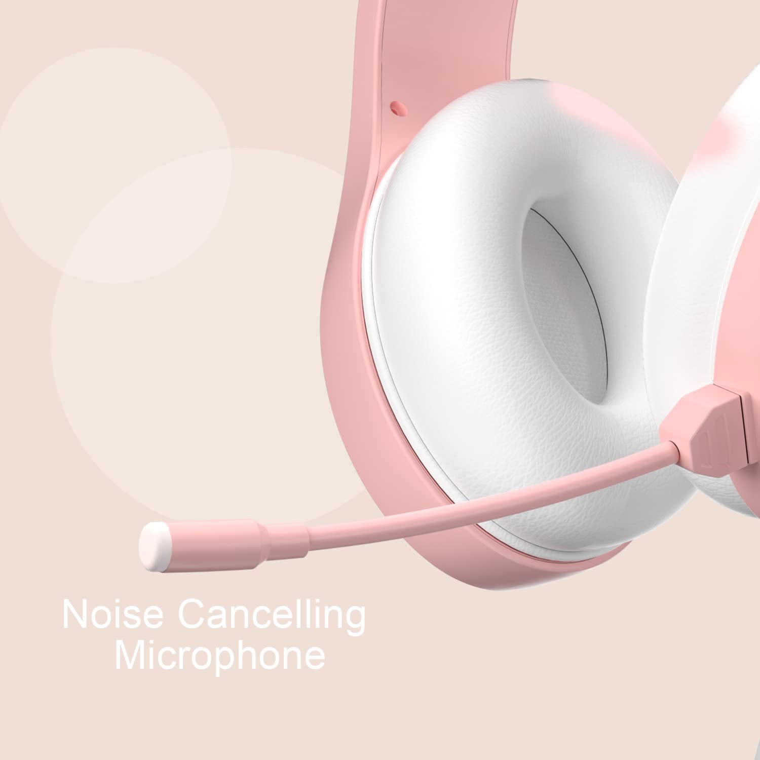 Anivia Stereo Gaming Headset with Mic for PC, PS5, Xbox - Pink for Immersive Play