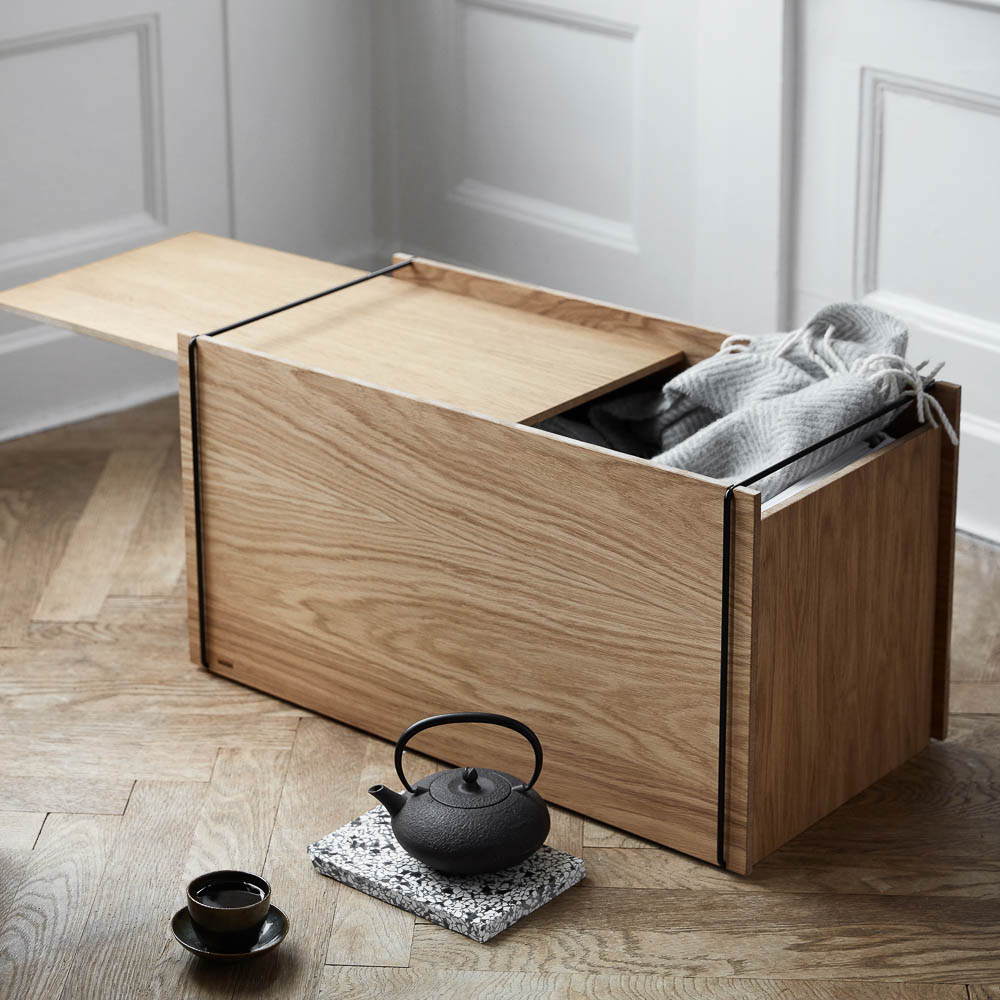 MOEBE Oak Wood Storage Box Lid - Durable & Stylish Cover for Organizing Home, Office, or Craft Supplies
