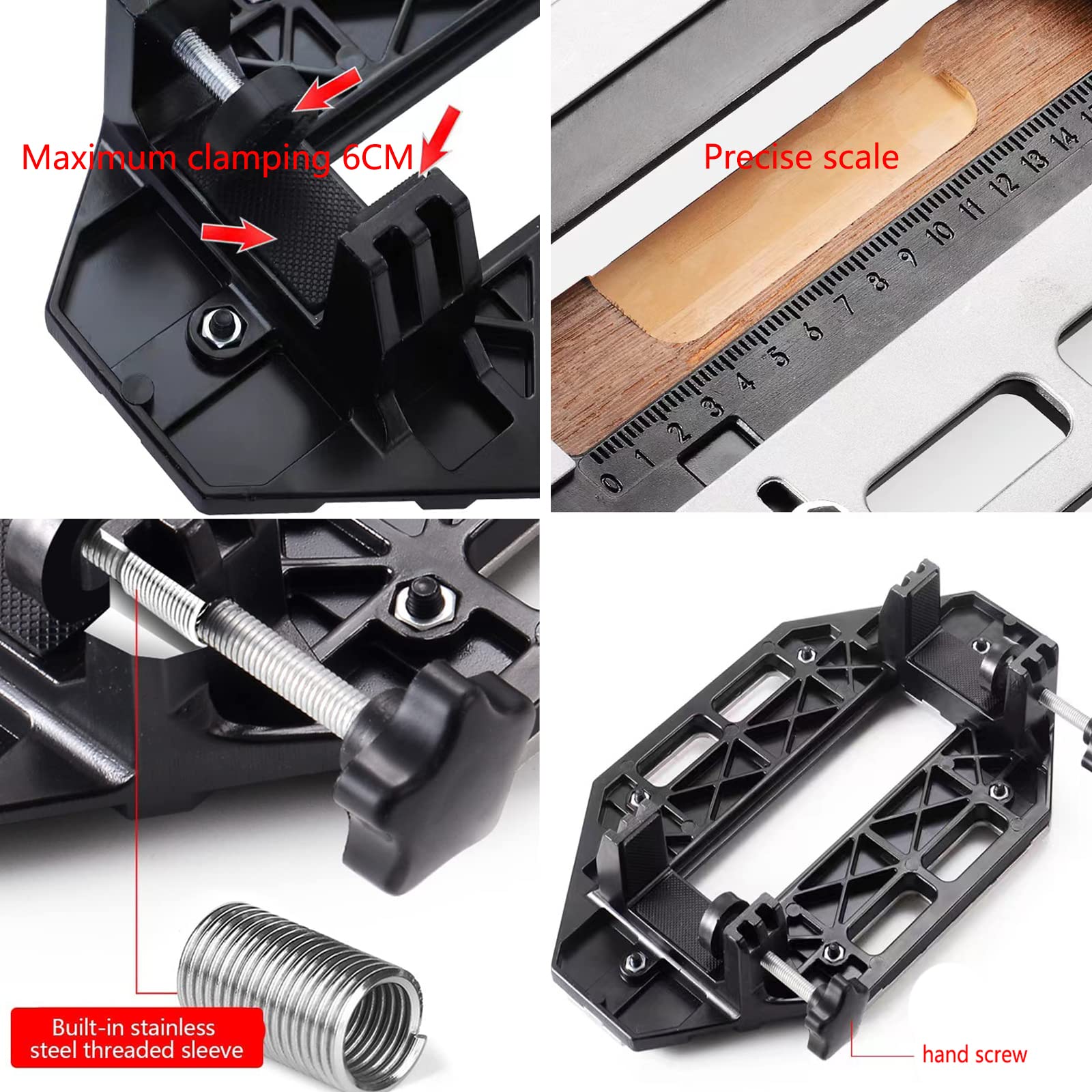 Premium Aluminum Alloy Door Hinge Jig - Professional Woodworking Hole Opener & Slotting Locator for Cabinet & Kitchen Door Installation | Perfect for DIY Home Improvement & Furniture Making Projects