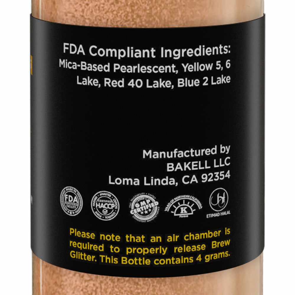 Bronze Beverage Glitter for Cocktails - Mini Spray Pump Bottle for Drink Decorations, Party Favors & DIY Crafts | Perfect for Weddings, Birthday Parties & Bartending
