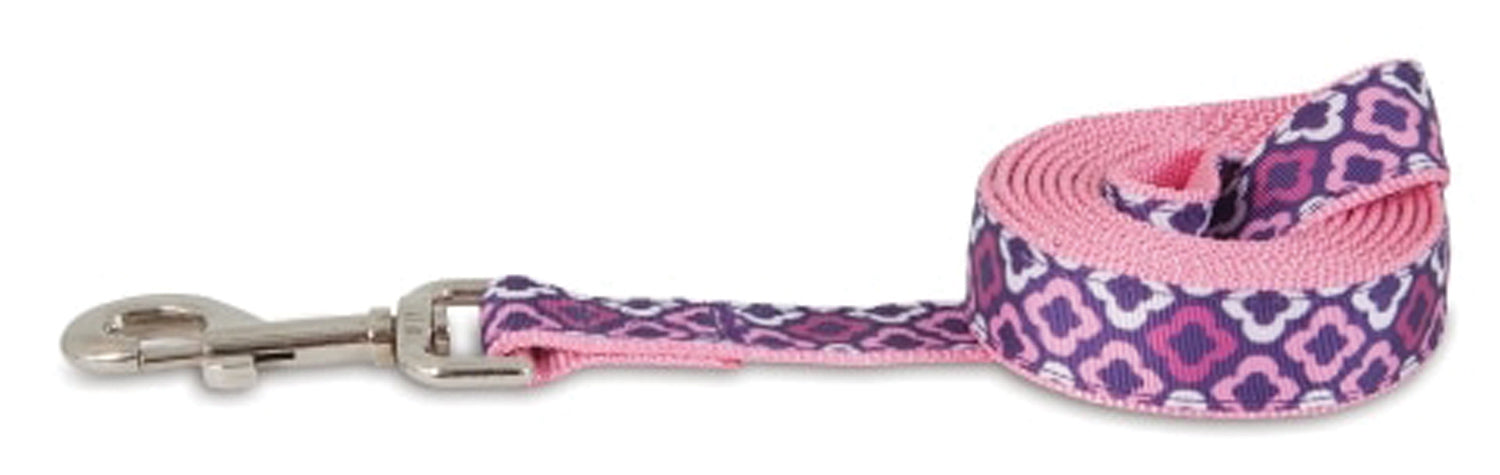 Aspen Pet Dog Leash - 6ft Purple Geometric Pattern Leash for Small to Medium Dogs - Perfect for Walking, Training & Outdoor Adventures