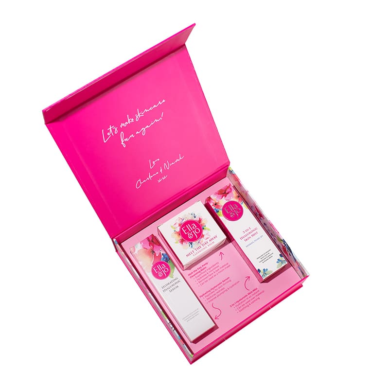 Ella & Jo Skincare Gift Set - Hydrating Facial Care Kit with Cleanser, Toner & Moisturizer - Perfect for Dry Skin, Travel & Gifting