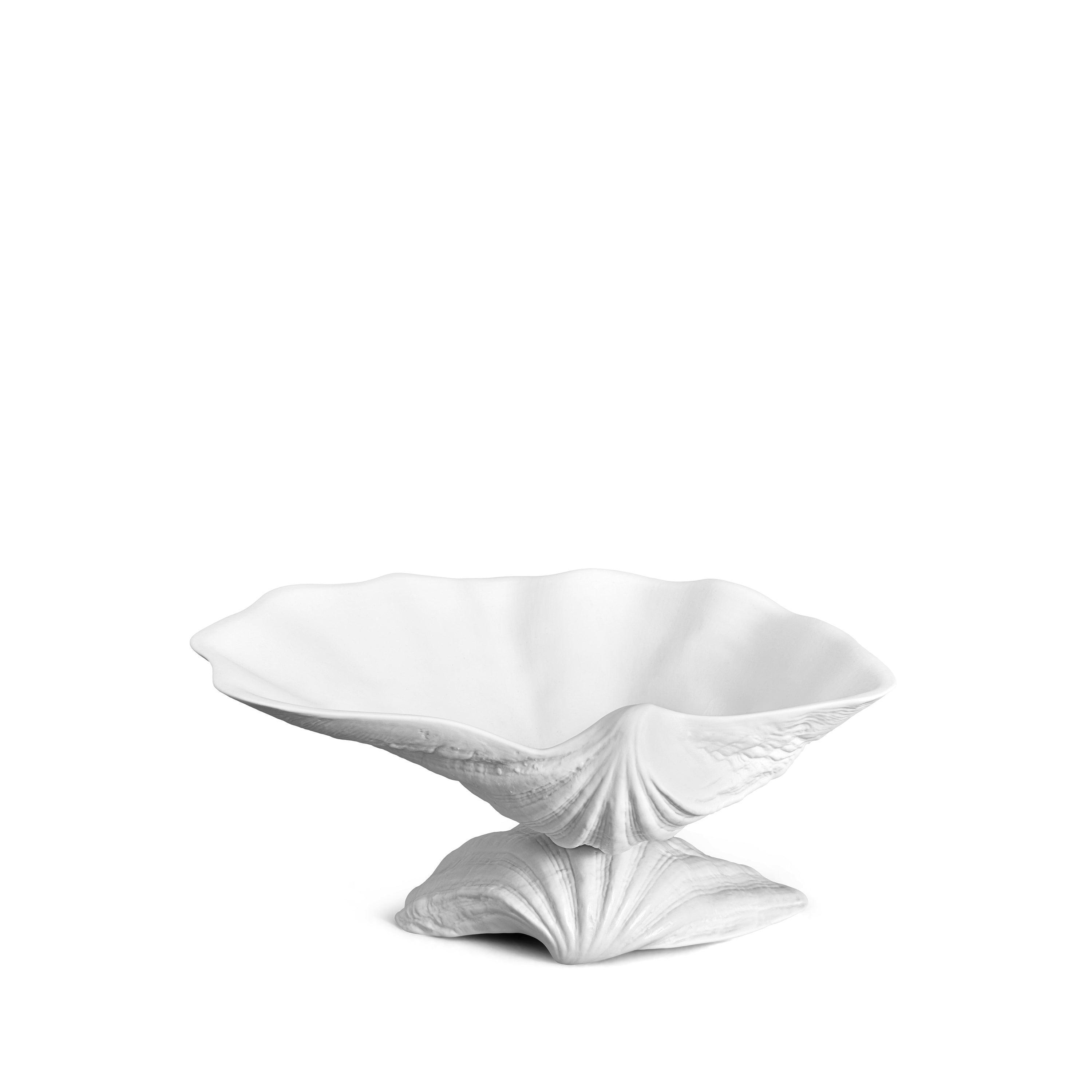 Neptune Bowl - Medium Size White Ceramic Serving Bowl for Salads, Pasta, Soup | Perfect for Dining, Entertaining & Kitchen Decor