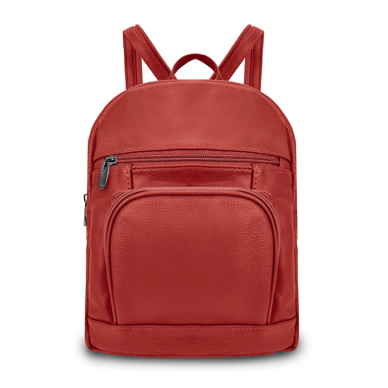 Genuine Leather Mini Backpack for Women - Soft Adjustable Shoulder Straps Travel Backpack Purse - Wine Red - Perfect for Daily Use, Work, School & Weekend Getaways