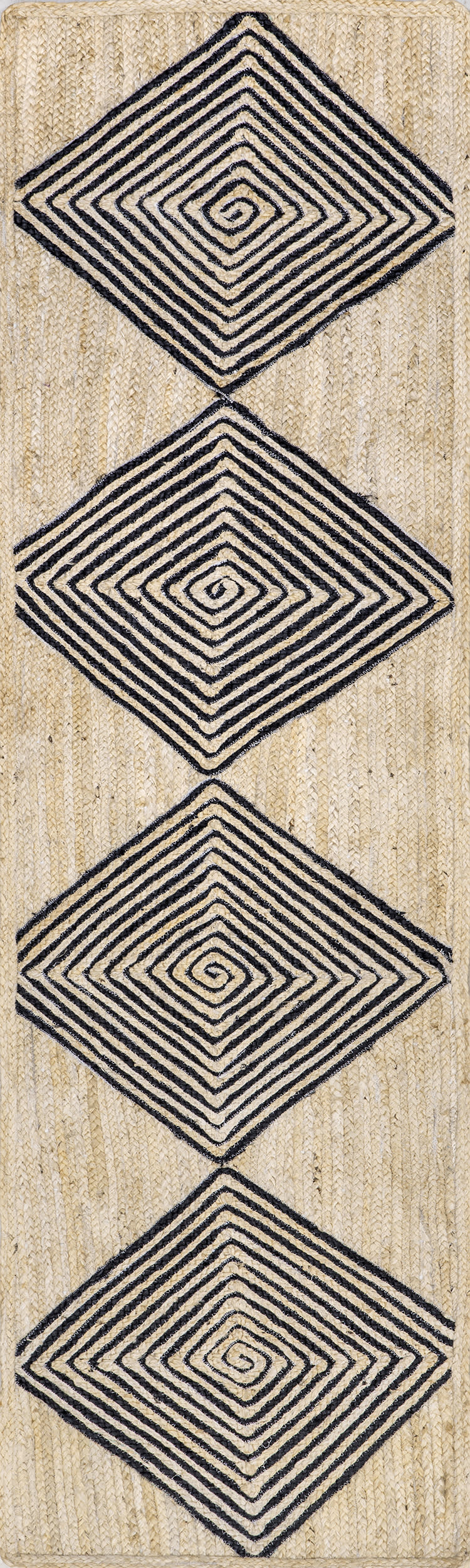 Premium Axel Diamond Jute Rug - Natural Fiber Handwoven Area Rug for Living Room, Bedroom & Dining Room | Eco-Friendly Home Decor