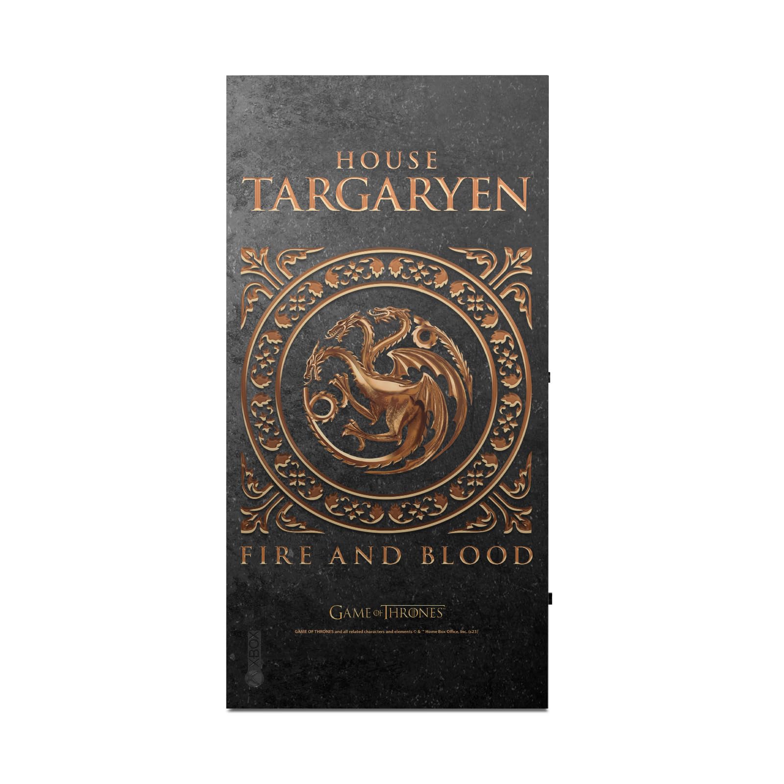 Official HBO Game of Thrones House Targaryen Vinyl Skin Sticker Decal Cover for Xbox Series X Console & Controller Bundle - Premium Gaming Accessories for Fans & Collectors - Perfect for Themed Gaming Setups & Gift Giving