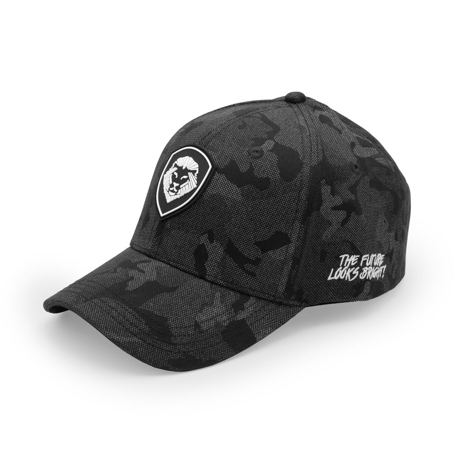 VT Shield Logo Future Looks Bright Black Camo Snapback Hat - Adjustable Baseball Cap for Men & Women - Perfect for Outdoor Sports, Casual Wear and Street Fashion