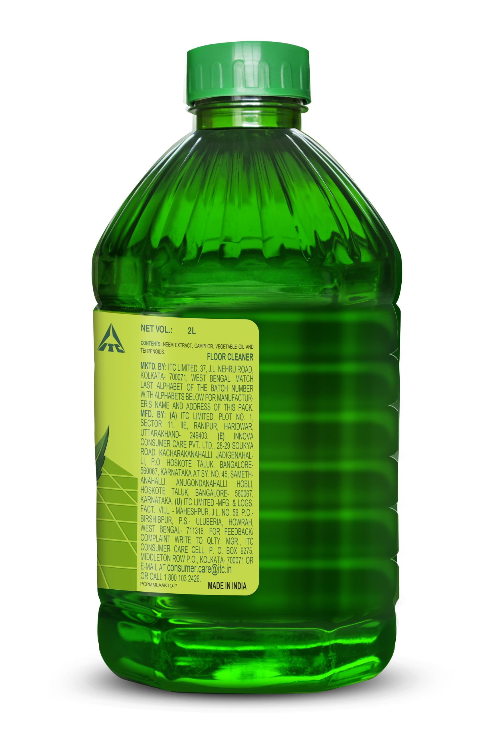 Nimyle ITC's Eco-Friendly Herbal Floor Cleaner Liquid 2L - Natural Neem Power for 99.9% Antibacterial Protection | Multi-Surface Cleaner for Hardwood, Tile & Vinyl Floors | Safe for Homes, Offices & Schools