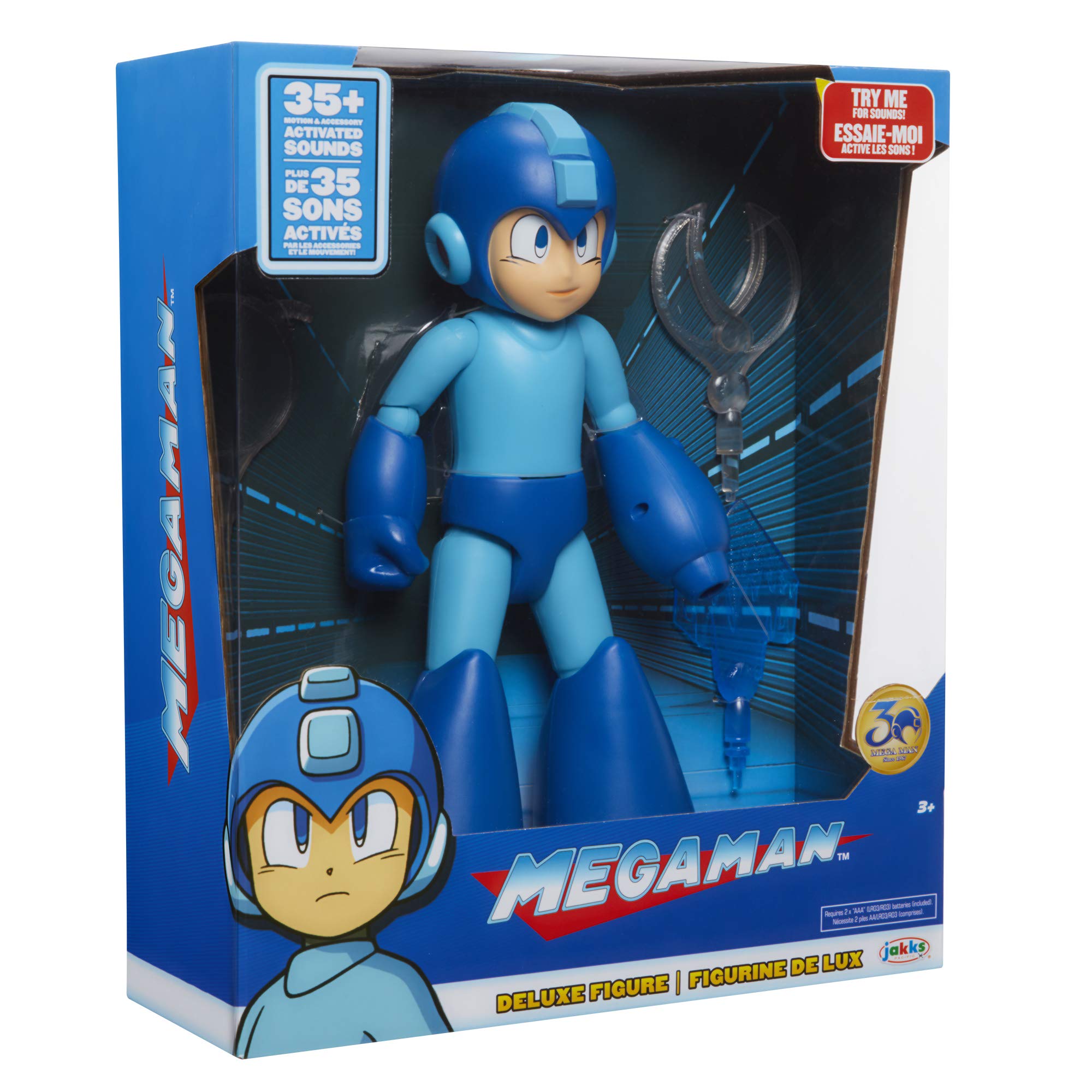 Mega Man Classic Deluxe Action Figure with LED Lights & Sound Effects - Perfect for Collectors, Gaming Enthusiasts & Nostalgic Gift Giving