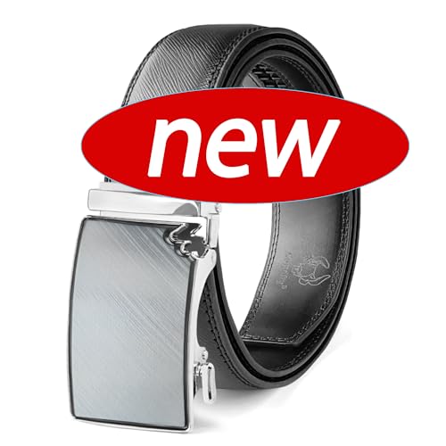 Grey Silver Buckle - Black Texture Belt