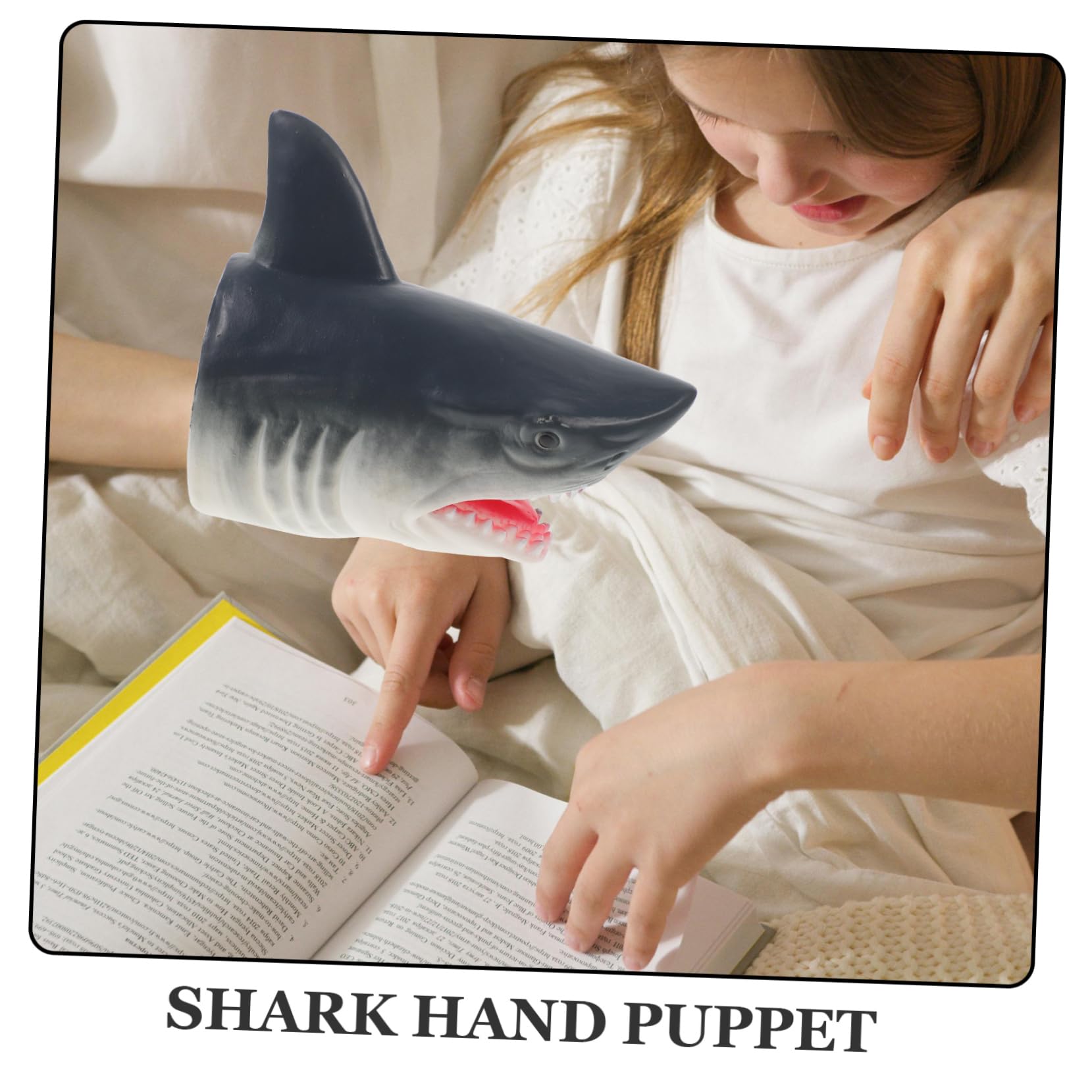 Alasum 3 Pack Hand Puppets - Dinosaur, Shark & Cartoon Animal Puppets for Interactive Parent-Child Playtime | Soft Vinyl Puppet Toys for Storytelling, Classroom & Pretend Play