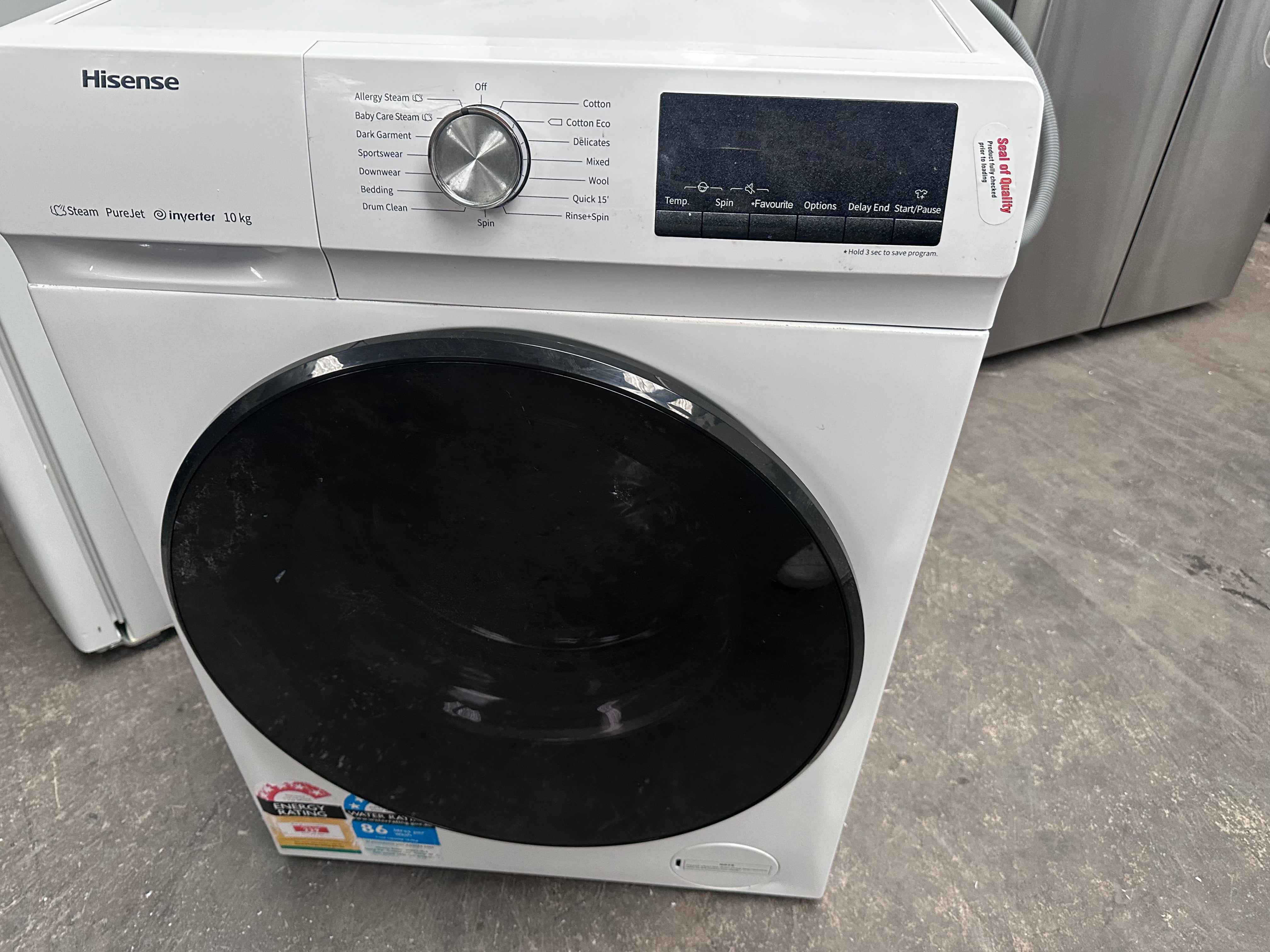 Hisense 10kg Front Load Washing Machine - Energy Efficient, Quiet Operation [Certified Refurbished] - Perfect for Apartments, Small Homes & Laundry Rooms