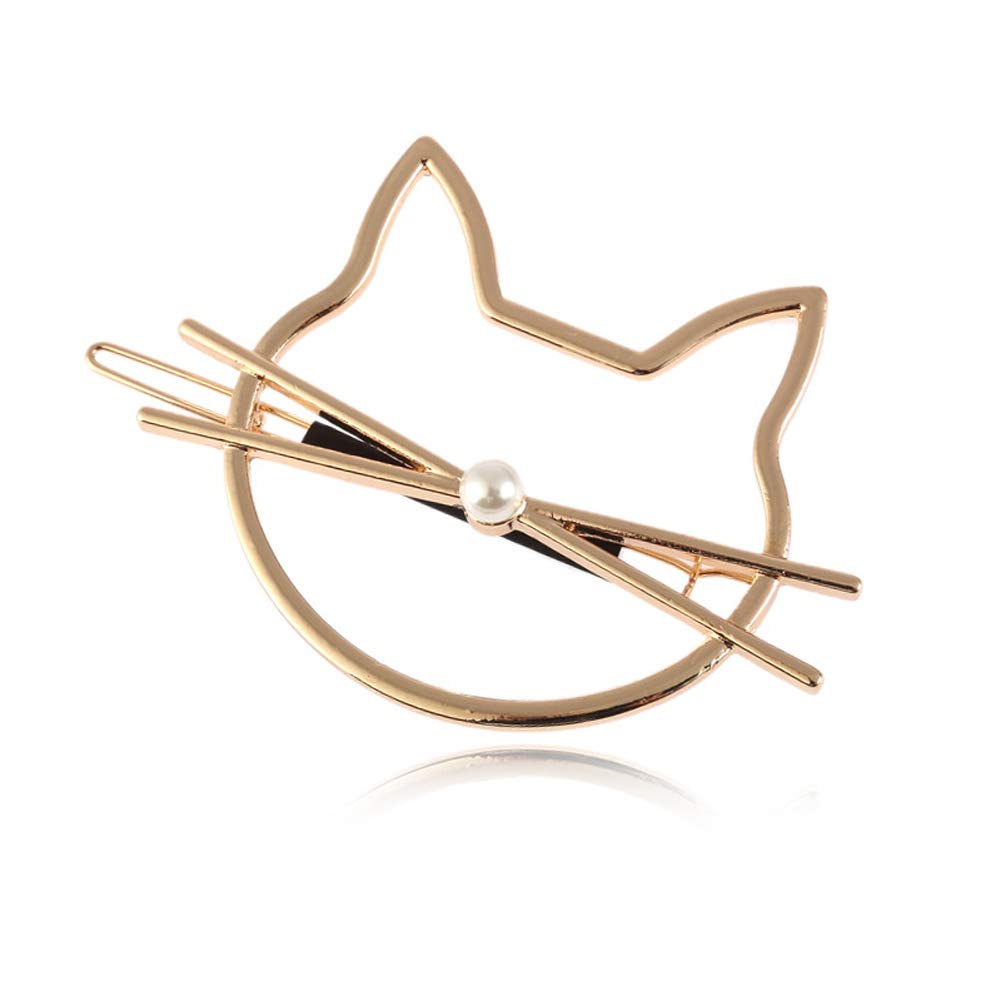 YAZILIND Metal Alloy Cat Hair Clips for Women - Cute Animal Shaped Hair Clamps & Hairpins Accessories - Perfect for Daily Use, Parties and Gifts