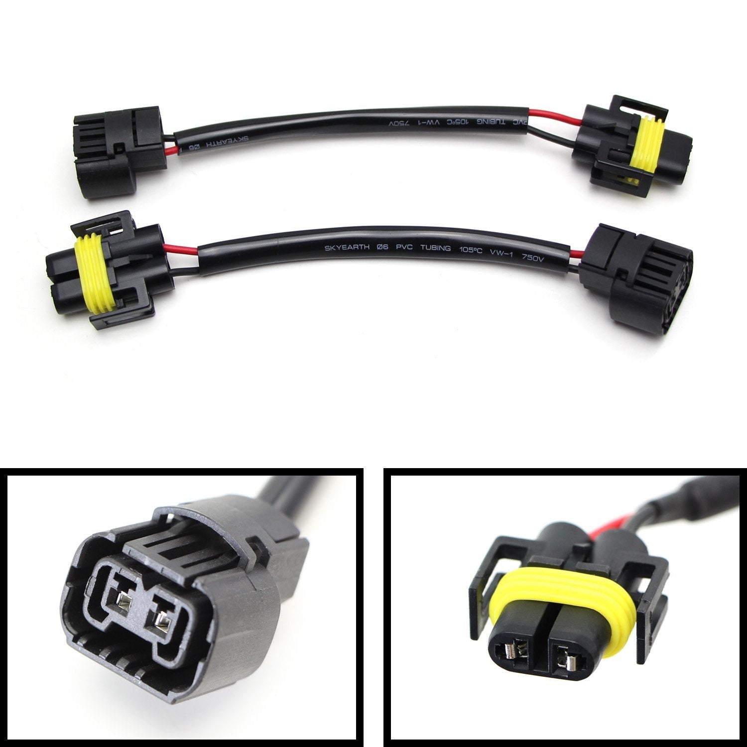 5202 PSX24W to H11 H8 Pigtail Socket Adapter Wiring Harness - Fog Light Bulb Conversion Kit for Car, Truck, SUV Headlight Retrofit - Perfect for Off-Road, Night Driving & Weather Conditions