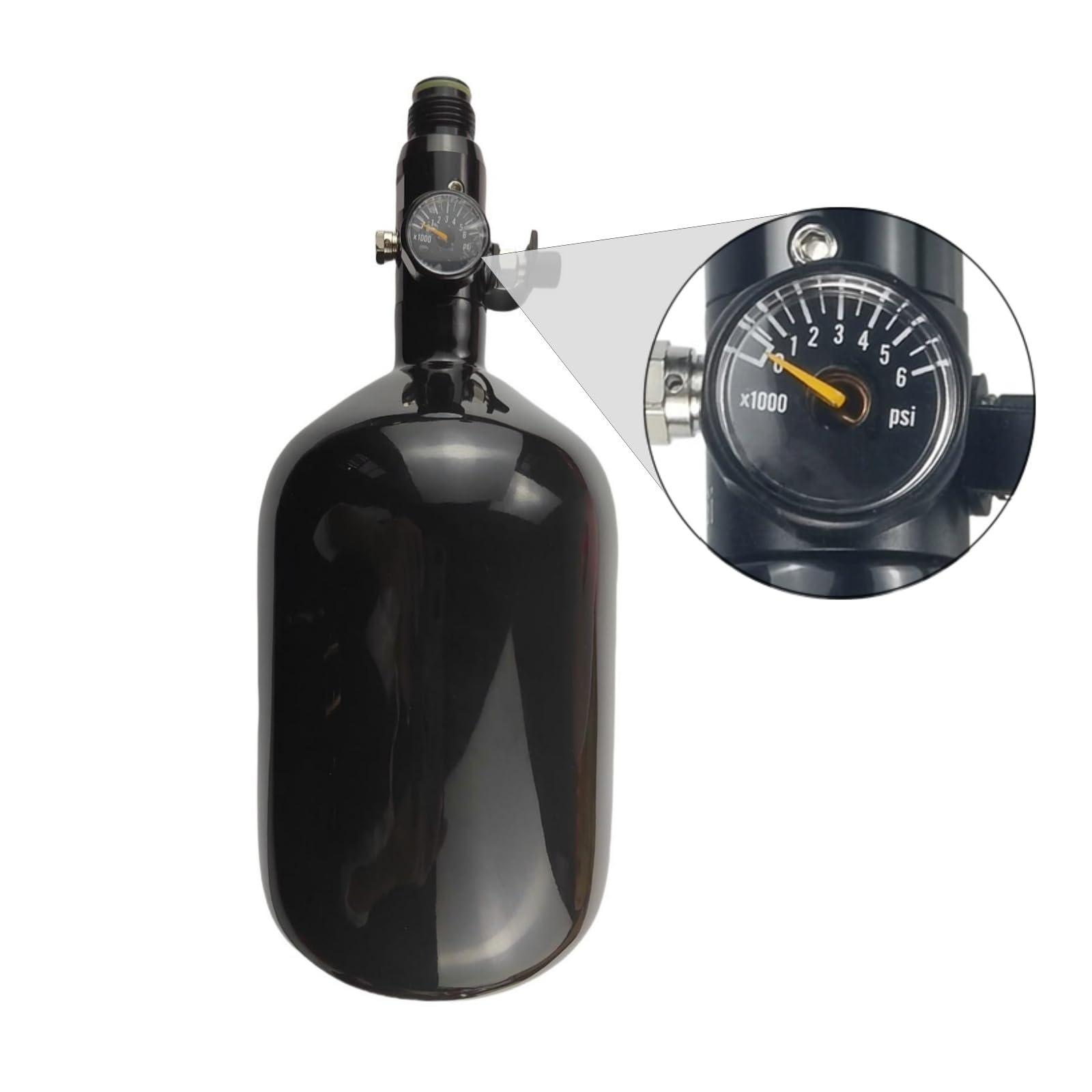 DOT 68ci 4500psi Carbon Fiber Paintball PCP Air Tank with 800Psi Regulator - HPA Tank for Paintball Guns, PCP Air Rifles & Airsoft (2024 Model) | Perfect for Competitive Paintball, Target Shooting & Outdoor Airsoft Battles