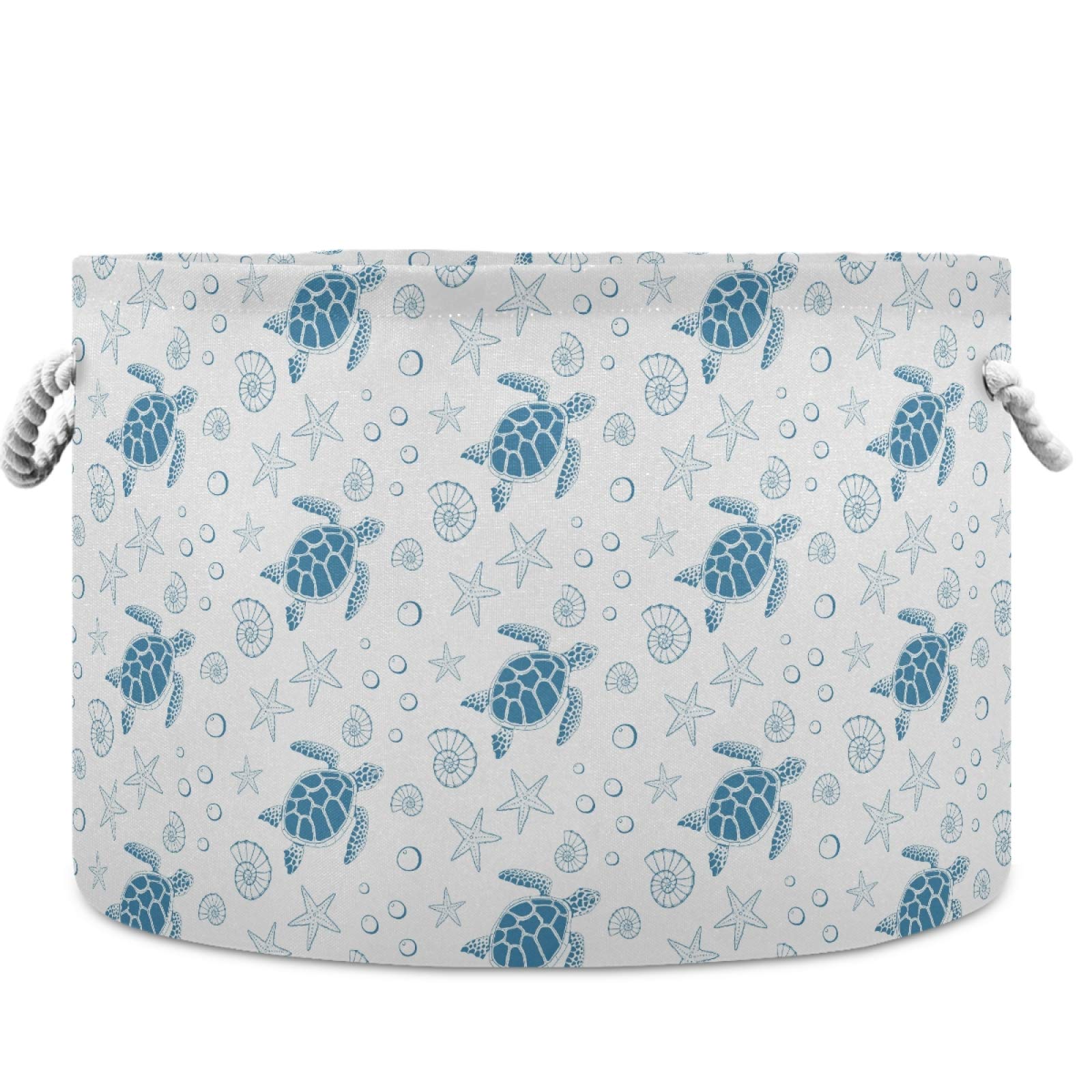 Visesunny Collapsible Large Capacity Storage Basket - Durable Cotton Handles for Toys, Clothes, Laundry | Space-Saving Home Organizer for Bathroom, Bedroom, Nursery & Closet | Perfect for Kids' Room, Beach Trips & Pet Supplies Storage