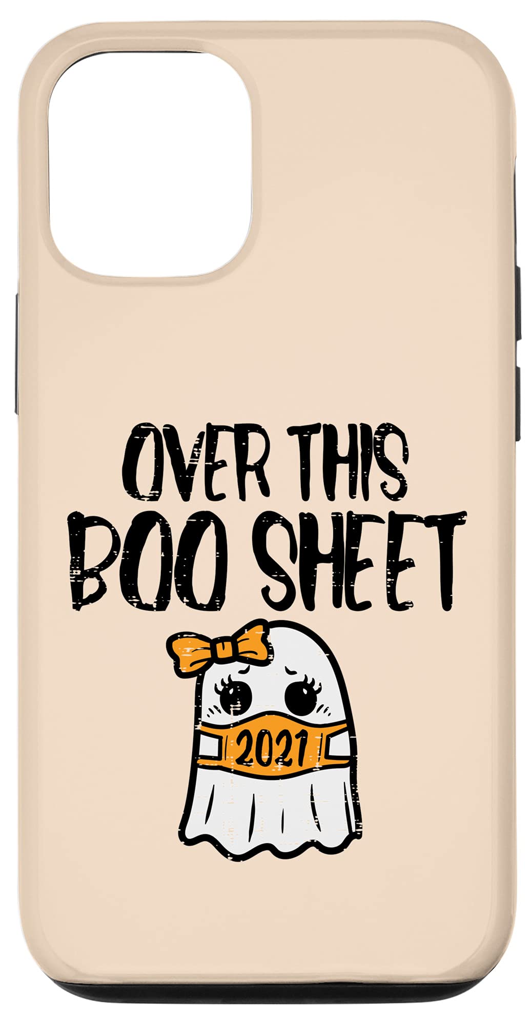 Funny Ghost Face Mask iPhone 12/12 Pro Case - Halloween 2021 Boo Sheet Design - Perfect for Halloween Parties & Prank Gifts