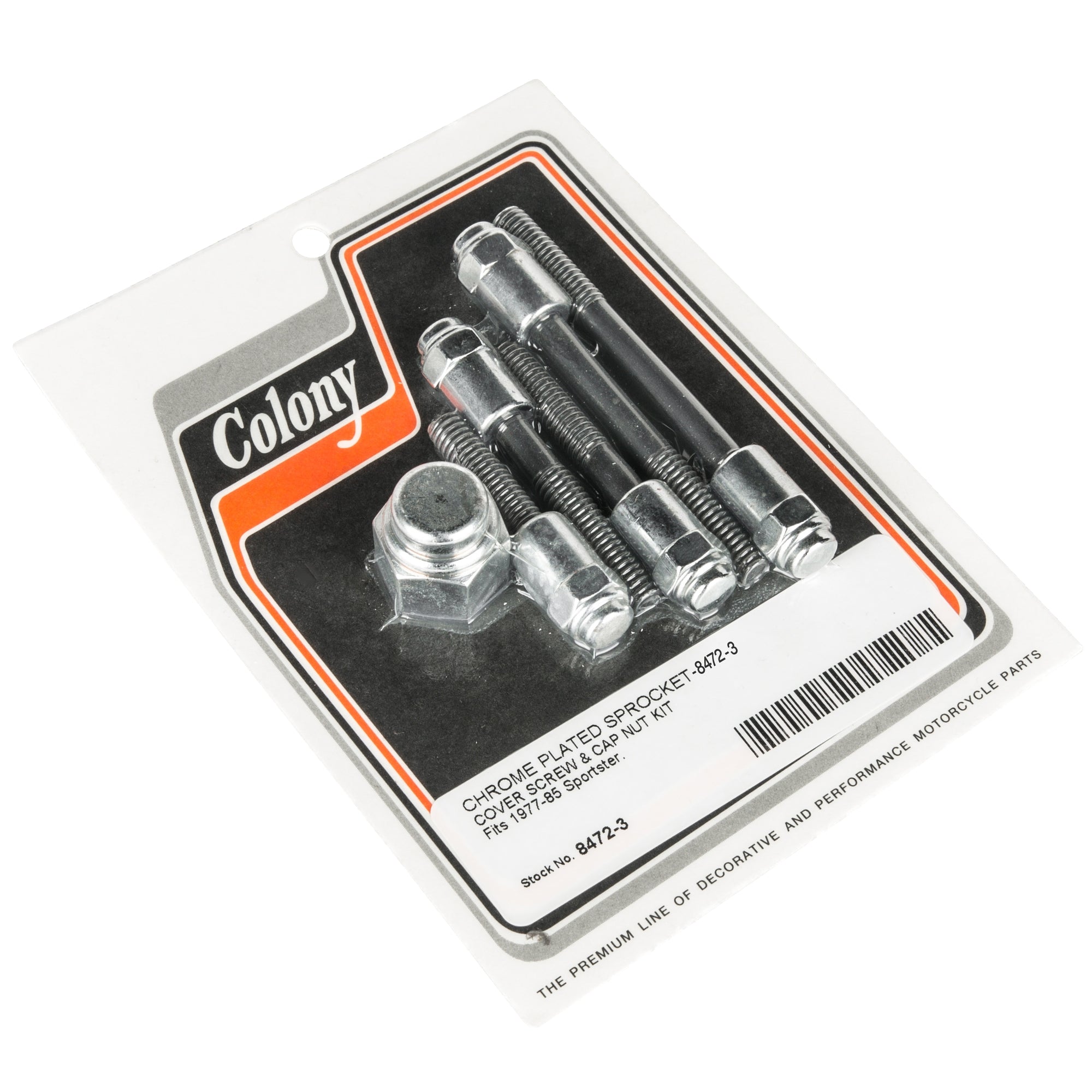 Harley Sportster 77-85 Chrome Sprocket Cover Cap Nut & Screw Kit (3-Piece) - Durable Motorcycle Accessories for Easy Installation & Maintenance