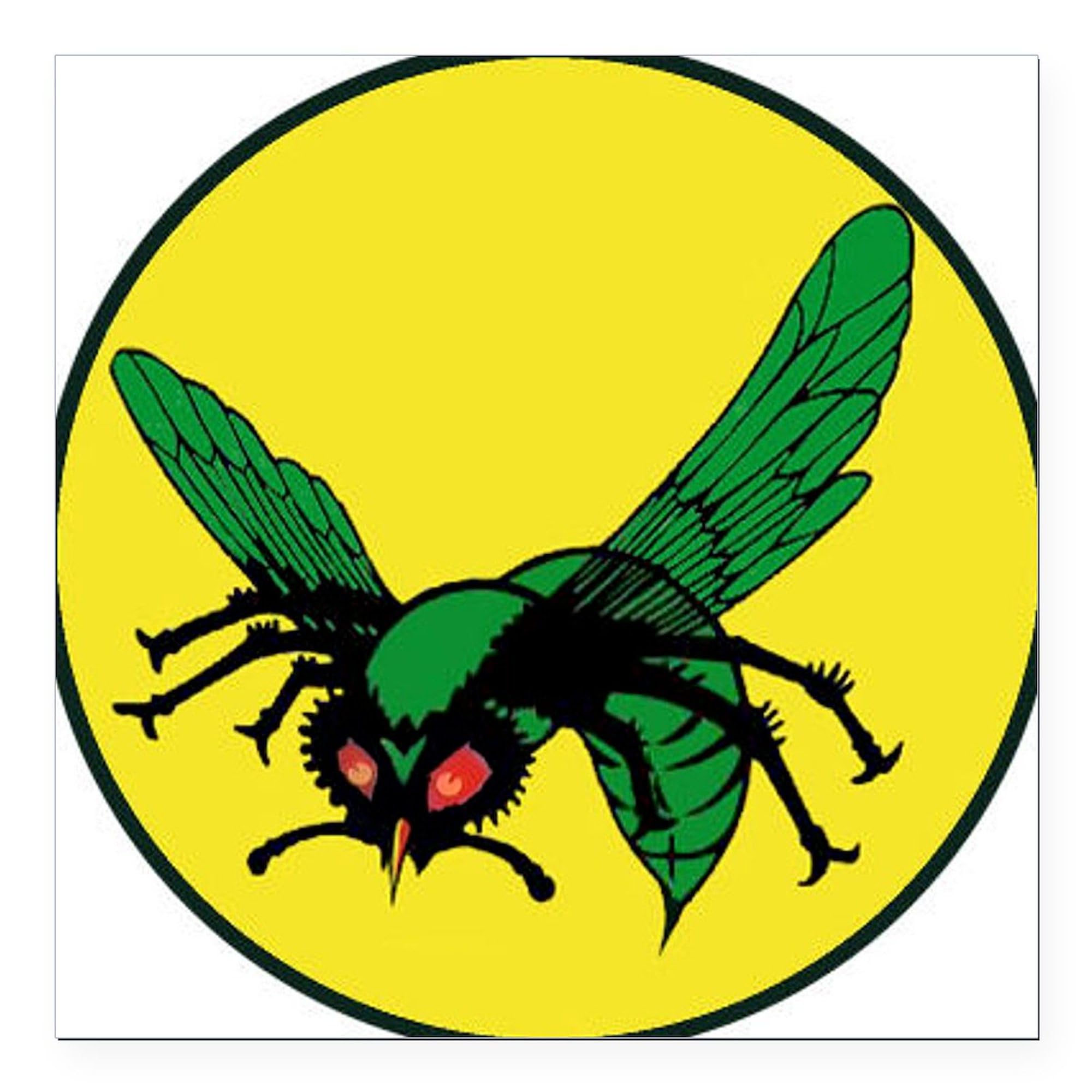 Green Hornet Logo 3x3 Inch Square Car Magnet - Strong Magnetic Bumper Sticker for Vehicles, Trucks & Metal Surfaces | Perfect for Car Shows, Sports Fans & Personalizing Your Ride