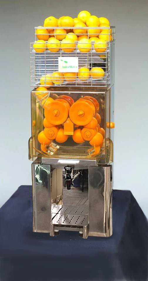 JM 30 Automatic Feed Citrus Juicer with Self-Serve Tap - Electric Orange Lemon Squeezer for Fresh Juice - Perfect for Restaurants, Bars & Home Breakfast