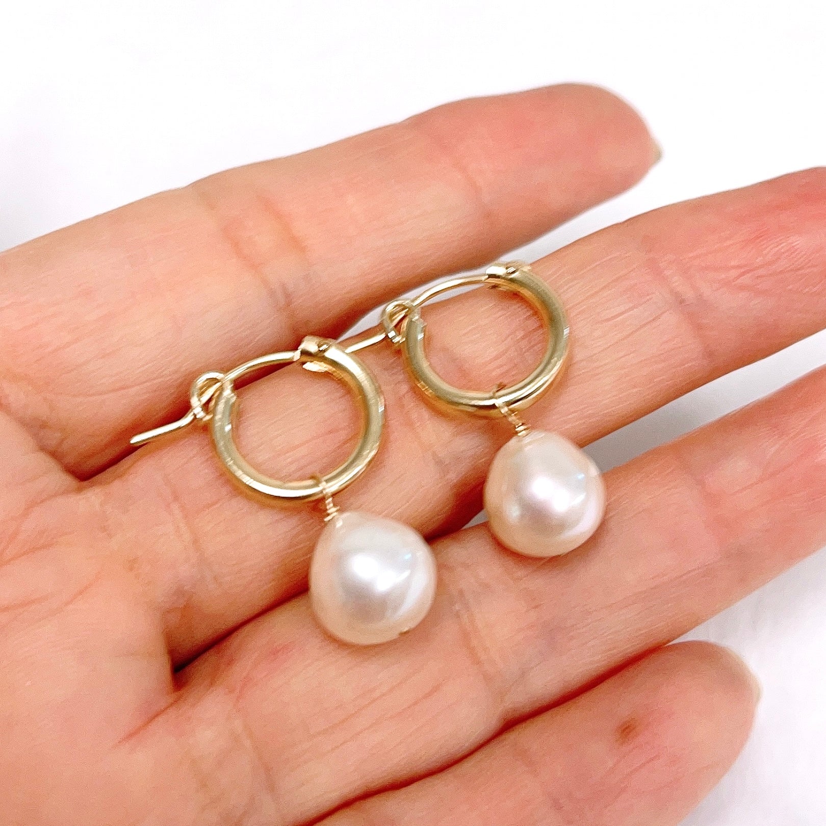 NOELA White Pearl Earrings (E620) - Elegant Pearl Studs for Women, Perfect for Weddings, Parties & Everyday Wear
