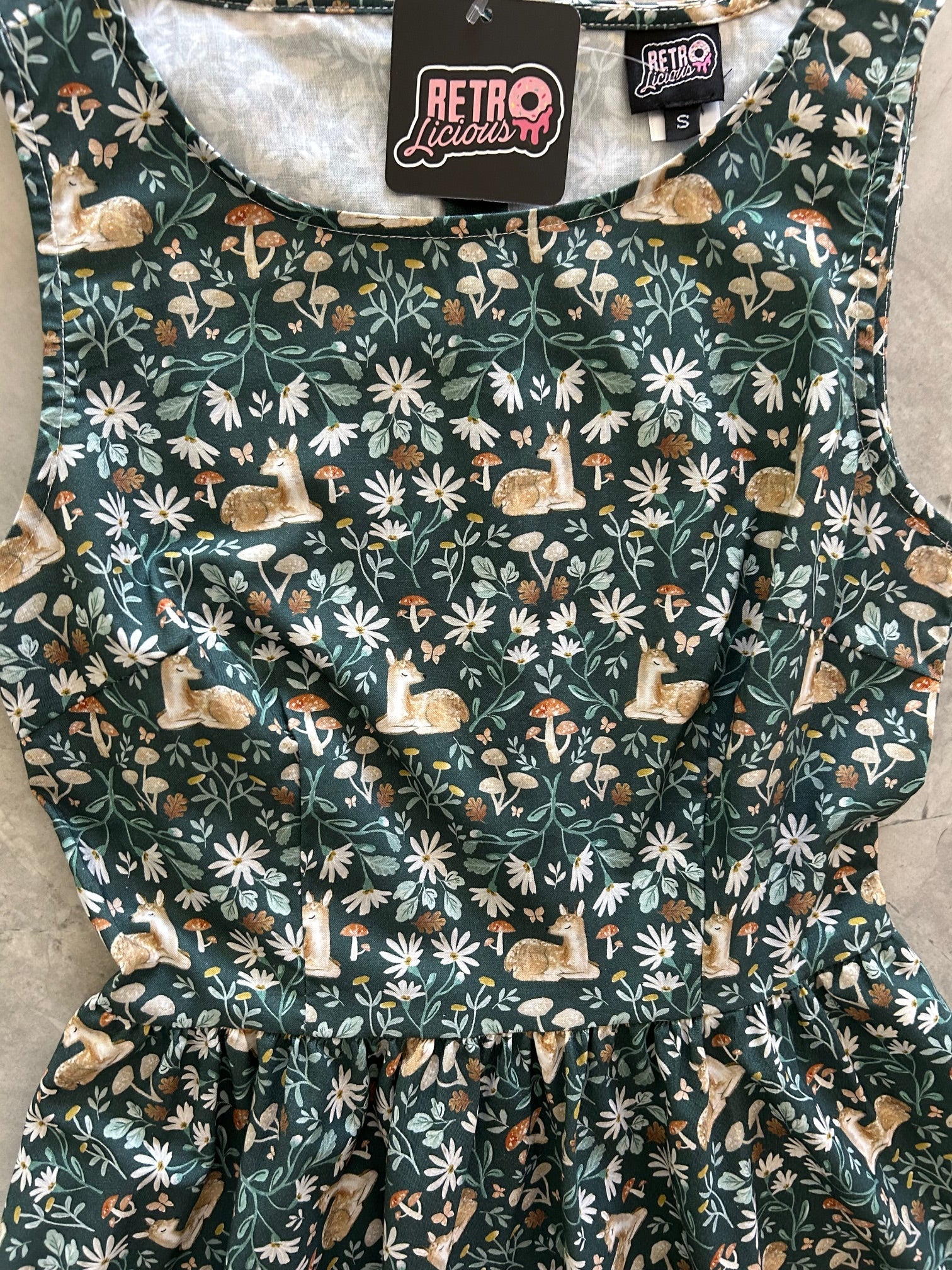 Deer Print Midi Dress for Women - Flowy Summer Casual Dress with Short Sleeves | Perfect for Beach, Vacation, and Date Night Outfits