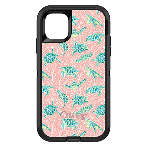 Preppy Pattern - Turtles on Pink Background On Black Case