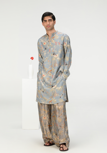 Bade Miyan Kurta - Premium Muga Satin Silk Traditional Indian Wear for Men | Perfect for Festivals, Weddings & Cultural Events