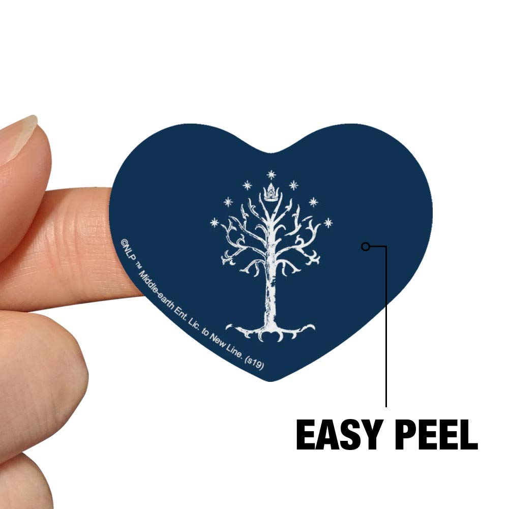 The Lord of The Rings Tree of Gondor Heart Shaped Planner Stickers - Scrapbook Journal Decals for Bullet Journals, DIY Crafts & Gift Wrapping (Set of 50)