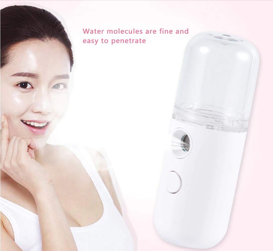 Portable Nano Facial Mister - USB Rechargeable Mini Face Sprayer for Skin Care, Eyelash Extensions & Makeup | Travel-Friendly Atomizing Mist Device (4-Pack) | Perfect for Hydration, Makeup Setting & Spa Treatments