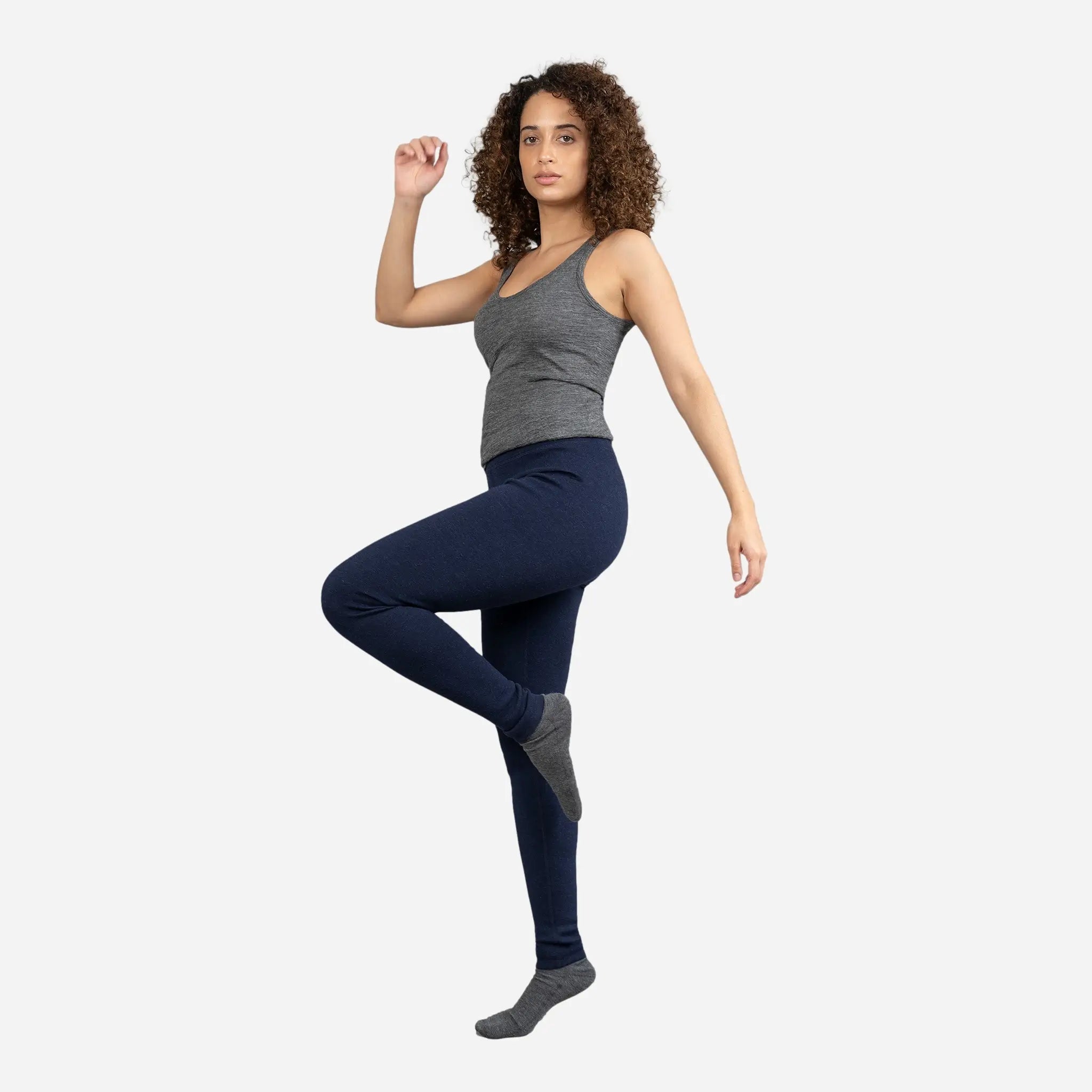Women's Alpaca Wool Leggings - 420 Midweight Thermal Base Layer for Winter, Hiking & Yoga | Soft & Warm Fleece-Lined Tights for Cold Weather Activities