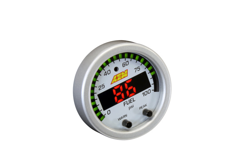 AEM X Series 0-100psi Pressure Gauge Kit - High Accuracy, Durable Performance for Automotive, Industrial & Hydraulic Systems