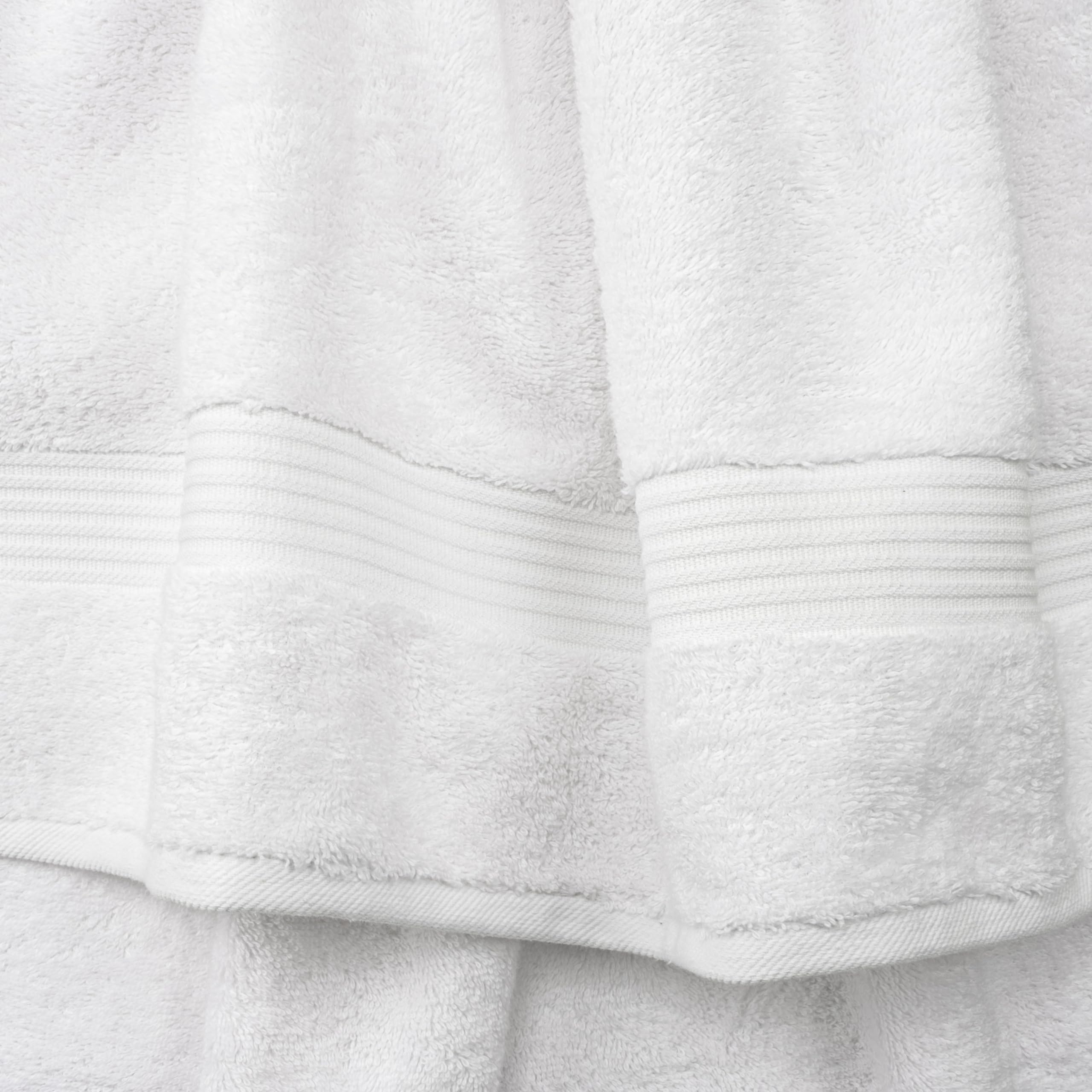 Premium 100% Cotton Turkish Hand Towels Set of 4 - Ultra Soft & Absorbent Bathroom Towels for Face & Hands - White Luxury Bath Towels for Spa, Guest Bathroom & Hotel Use
